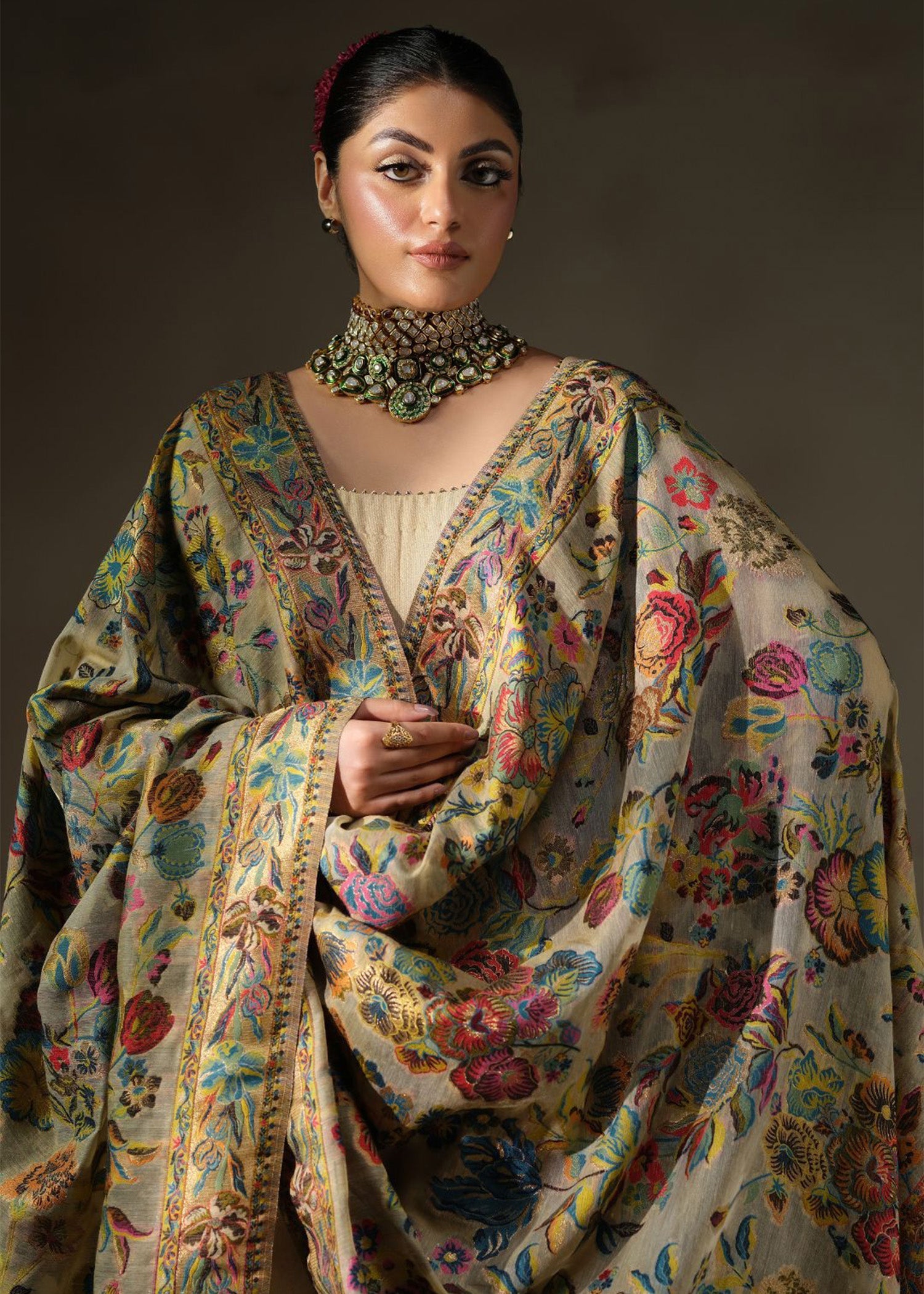 Mahum Asad | Khaani Formals | Chambeli Shawl - Official Mahum Asad stockist in UK - Sakeena London