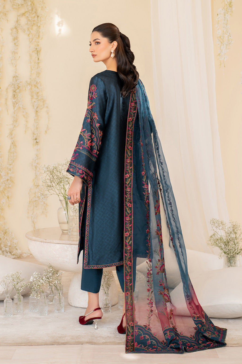 Iznik | Festive Formal | UE-379 Embroidered Pure silk - Official Iznik stockist in UK - Sakeena London
