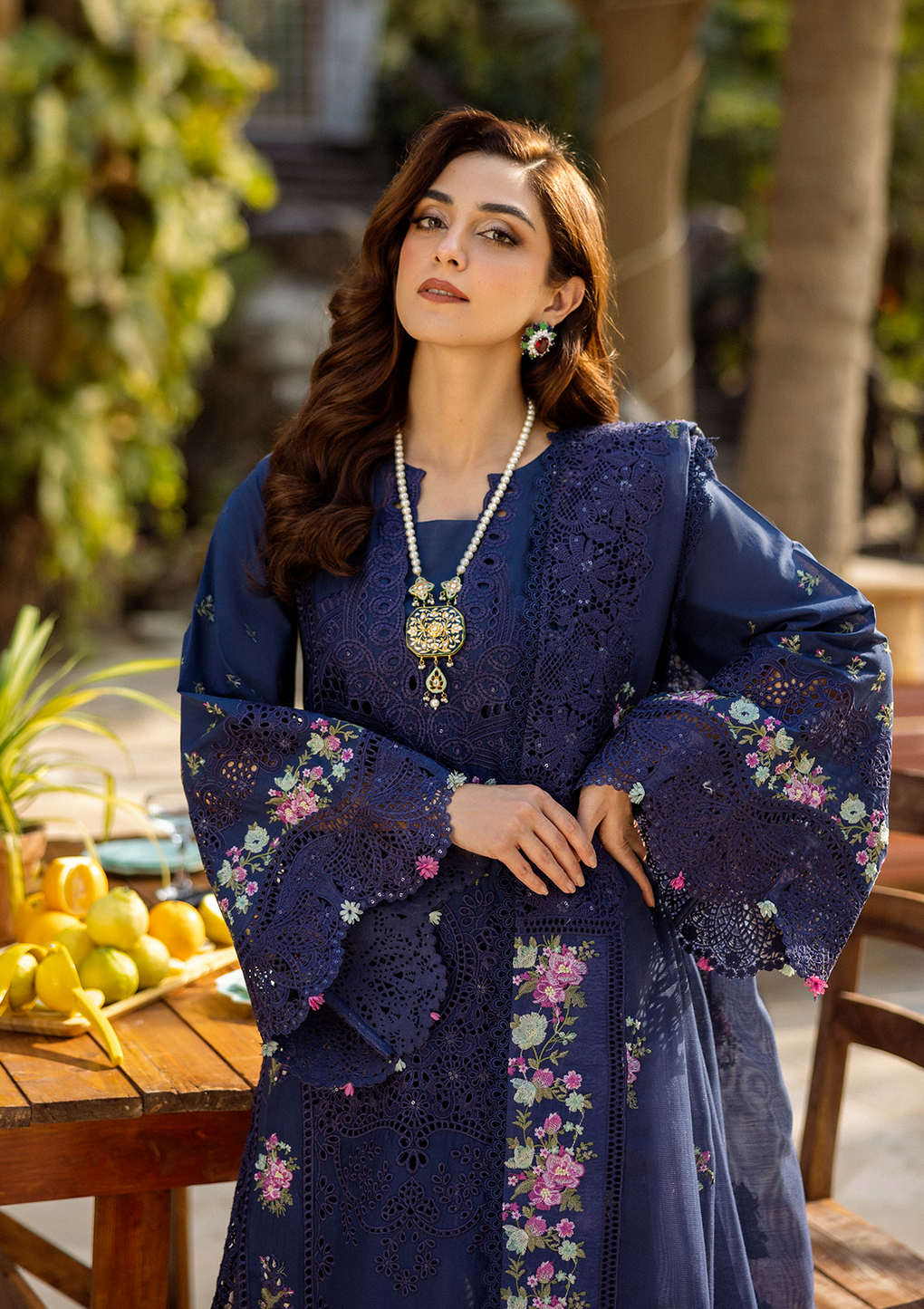 Elaf Premium | Luxury Lawn 25 | ELM-06 NEELAM - Official Elaf Premium stockist in UK - Sakeena London