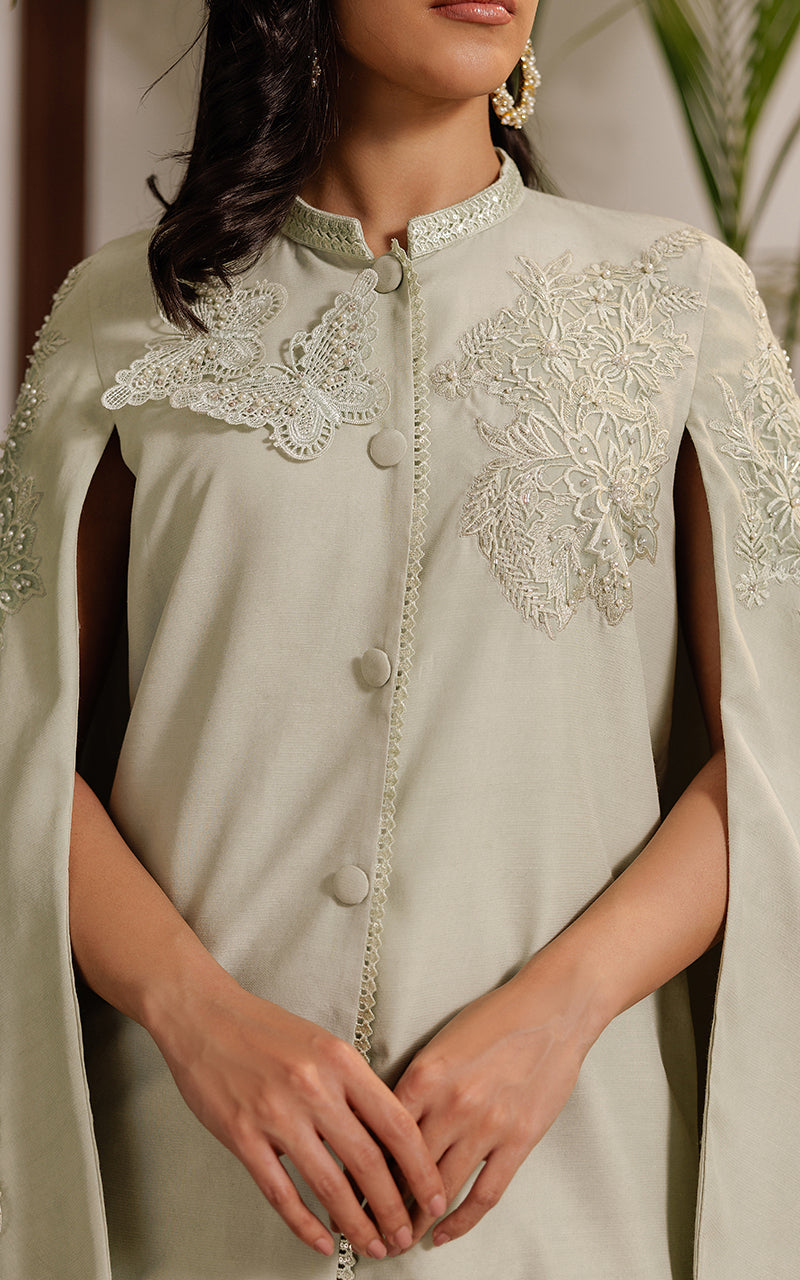 Threads and Motifs | Formal Dresses 25 | Embroidered Cape With Trouser - Official Threads and Motifs stockist in UK - Sakeena London