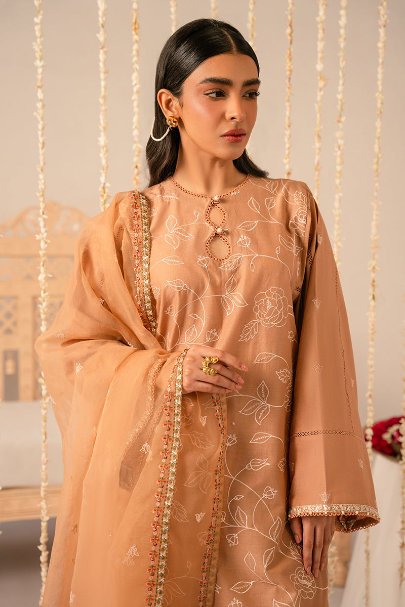 Cross Stitch | Mahiri Embroidered Lawn 24 | RUSTIC BROWN - Official Cross Stitch stockist in UK - Sakeena London