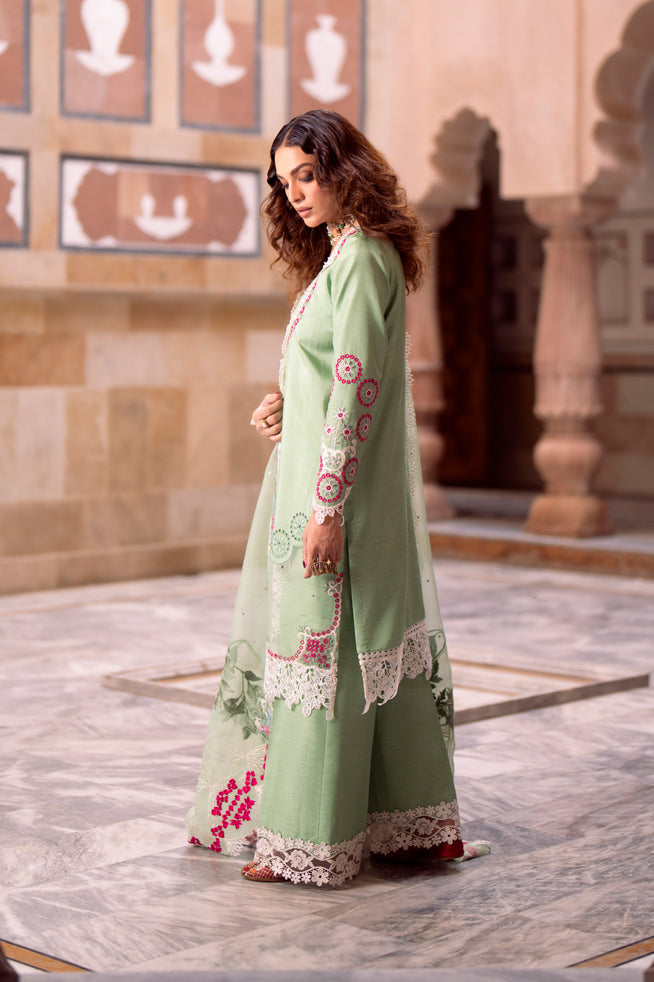 Fozia Khalid | Kahani Silk Luxury Dresses | Shehnaz - Official Fozia Khalid stockist in UK - Sakeena London