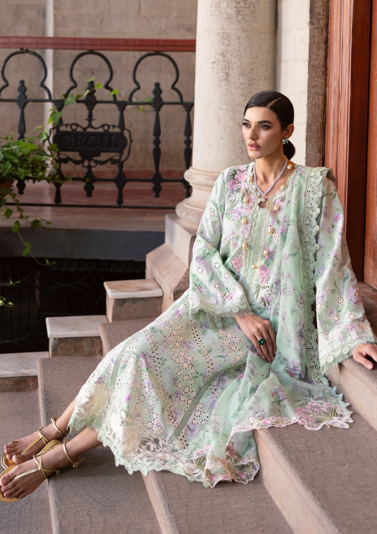 Lawn - Saira Shakira - Bloom - Eid Unstitched 25 - SSEL#5B - CELESTIAL BREEZE