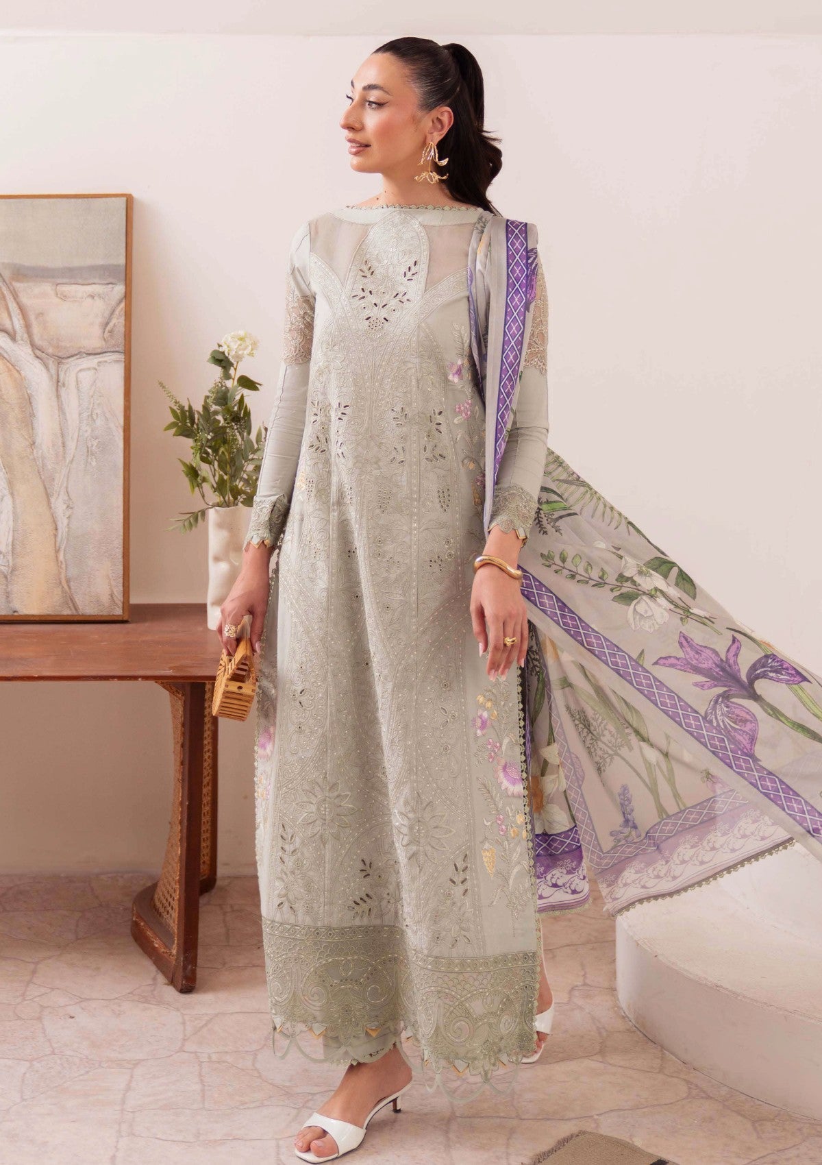 Lawn - Neeshay - Symphony Vol II - Luxury 25 - OLIVE