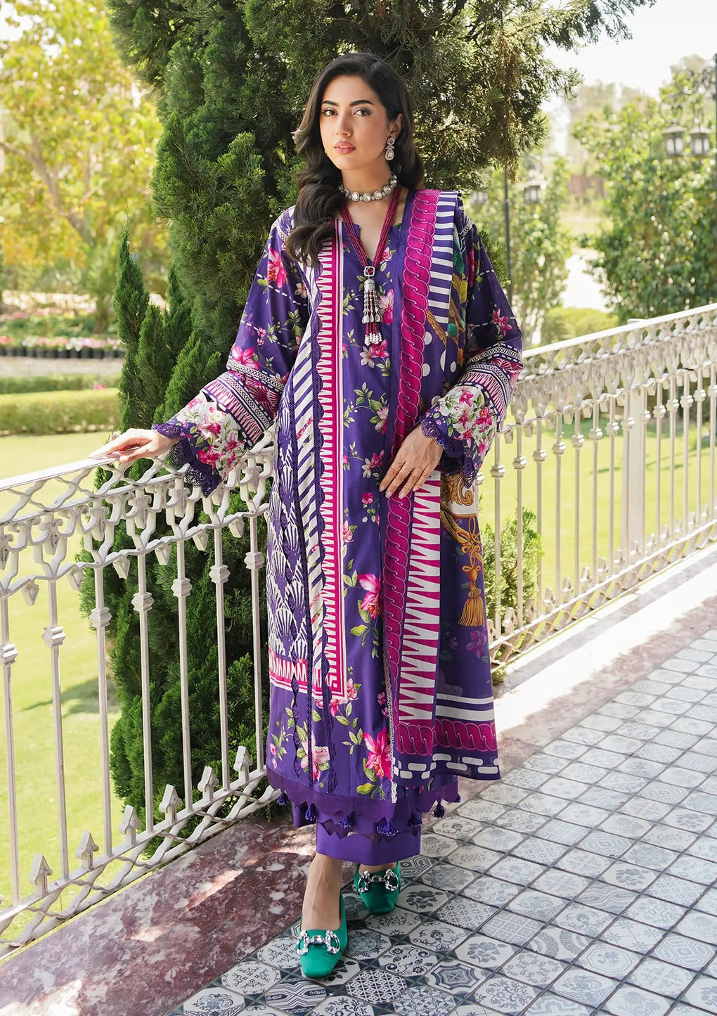 Elaf Premium | Printed Collection 24 | EEP-02B - Bloomie - Official Elaf Premium stockist in UK - Sakeena London