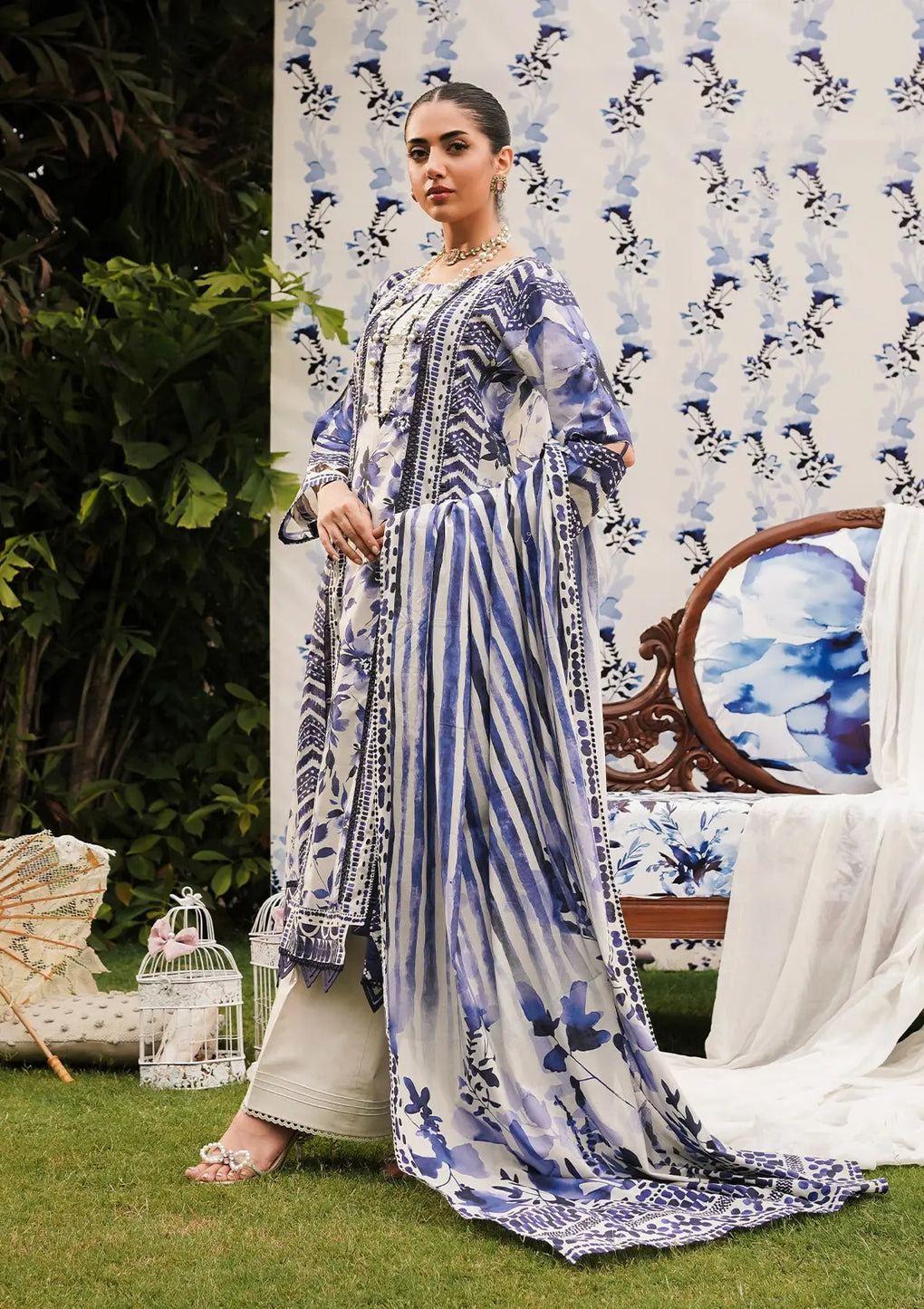 Elaf Premium | Printed Collection 24 | EEP-07A - Shadow Sisters - Official Elaf Premium stockist in UK - Sakeena London