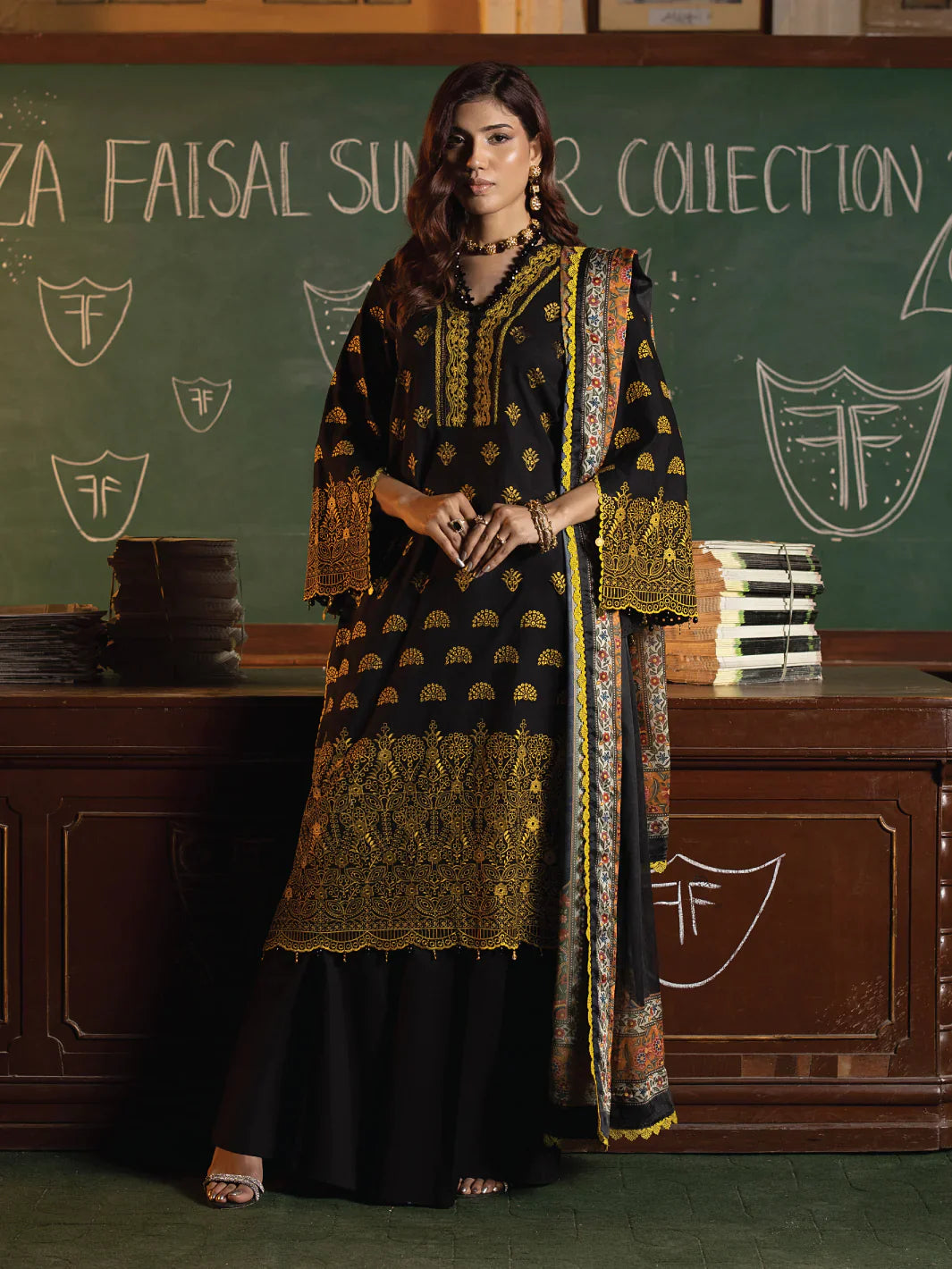 Faiza Faisal | Maya Luxury Lawn | Clara - Official Faiza Faisal stockist in UK - Sakeena London