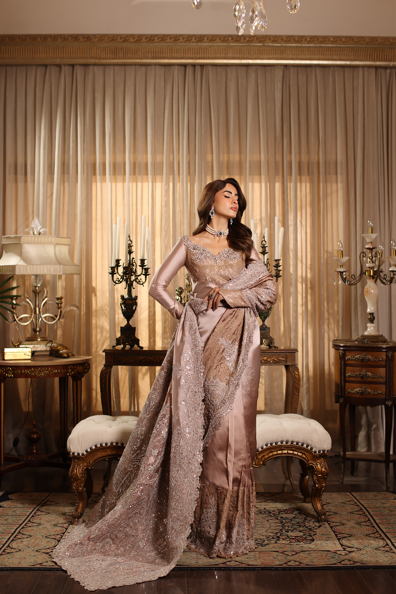 Musferah Saad | Forever Rose | Drape of Divinity