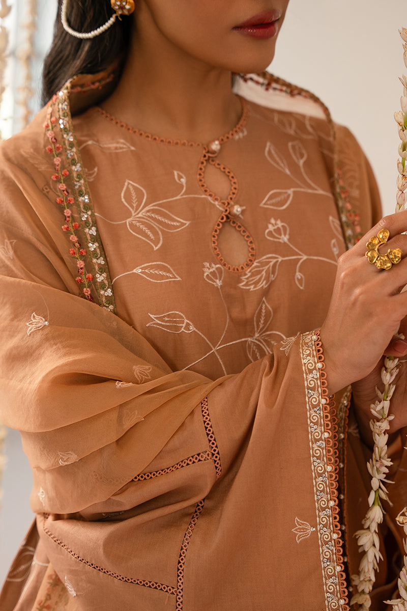 Cross Stitch | Mahiri Embroidered Lawn 24 | RUSTIC BROWN - Official Cross Stitch stockist in UK - Sakeena London