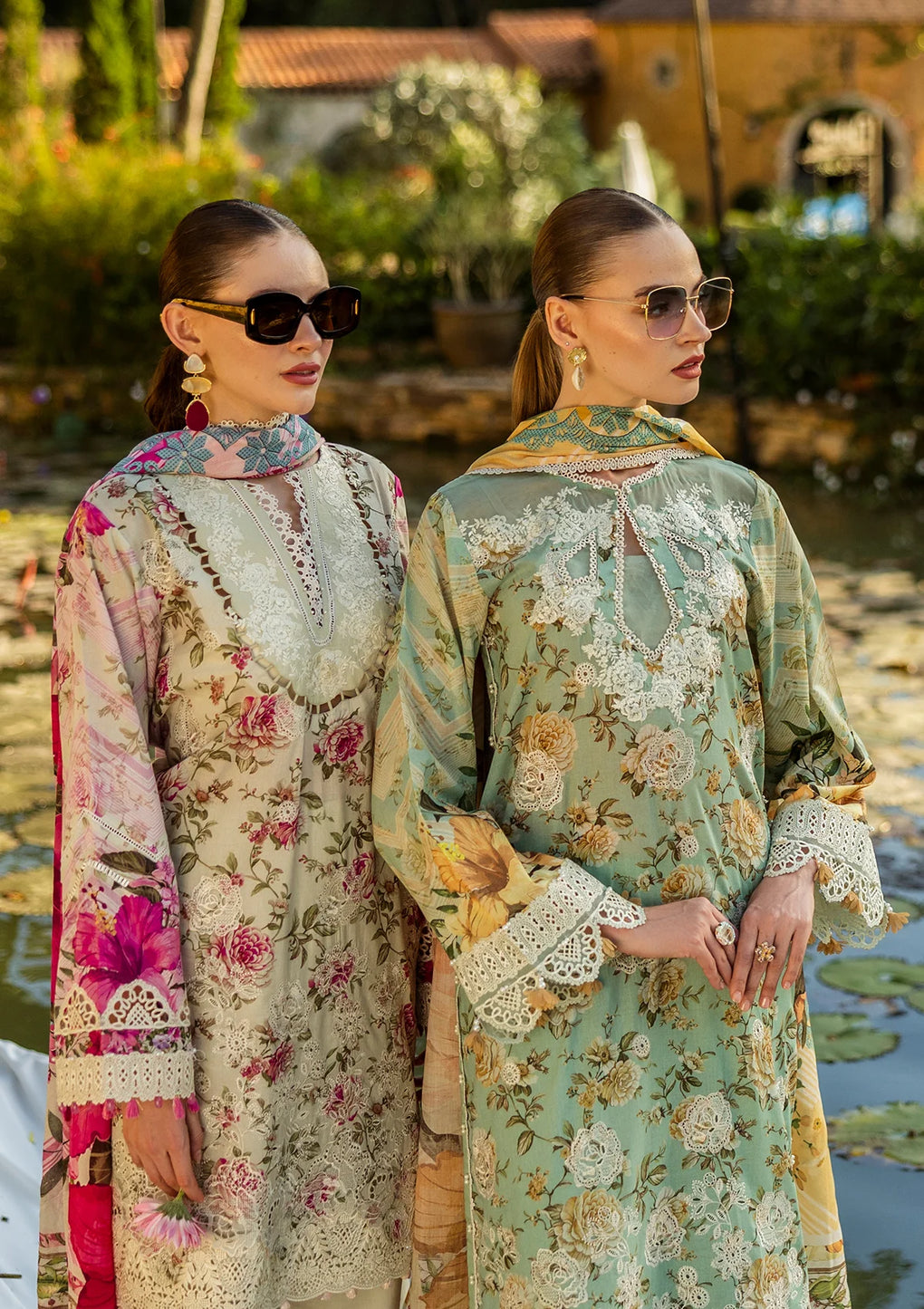 Elaf Premium | Print Chikankari 25 | ELK-06A PISTACHIO DREAMS - Official Elaf Premium stockist in UK - Sakeena London