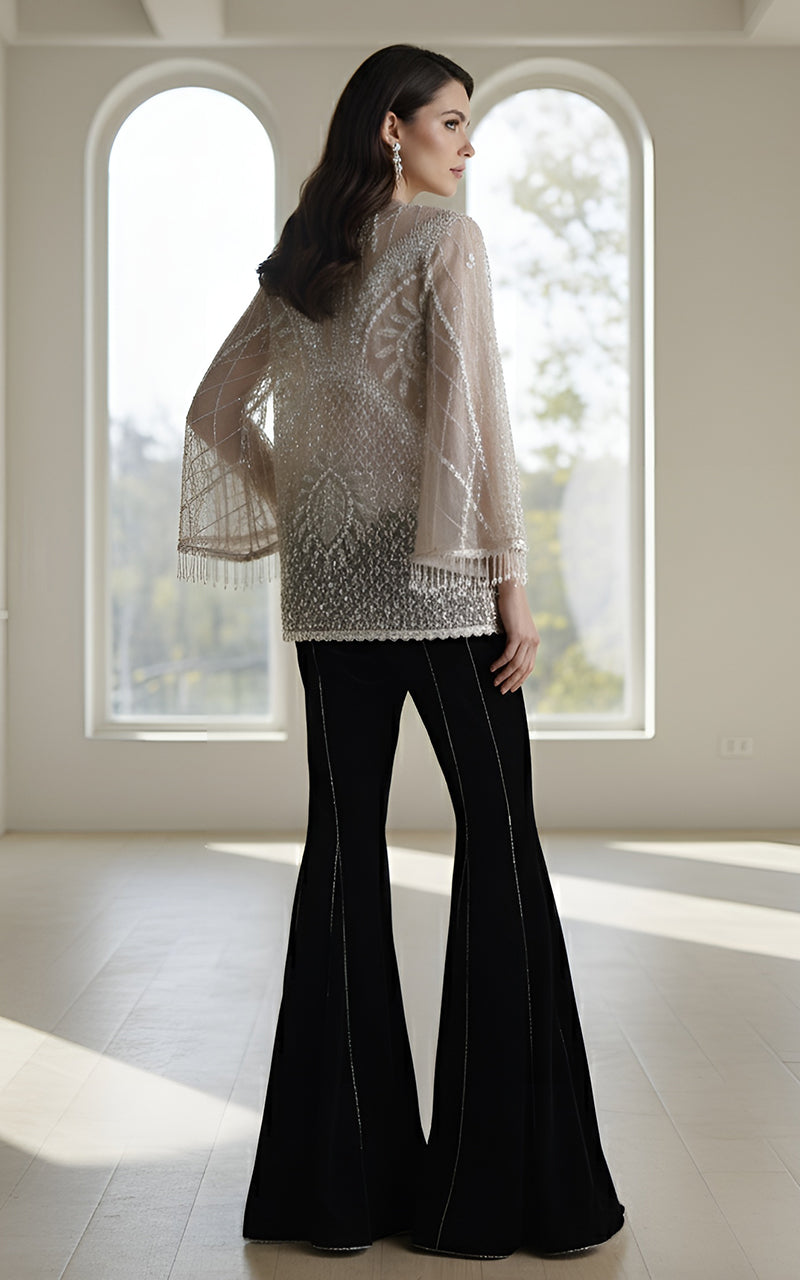 Threads and Motifs | Formal Dresses 25 | Embroidered Jacket - Official Threads and Motifs stockist in UK - Sakeena London