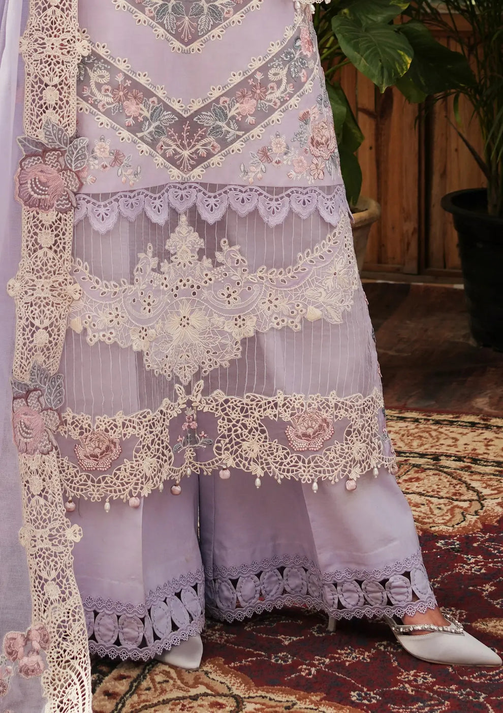 Kahf Premium | Luxury Lawn 24 | KLE-01B Lilac - Official Kahf Premium stockist in UK - Sakeena London