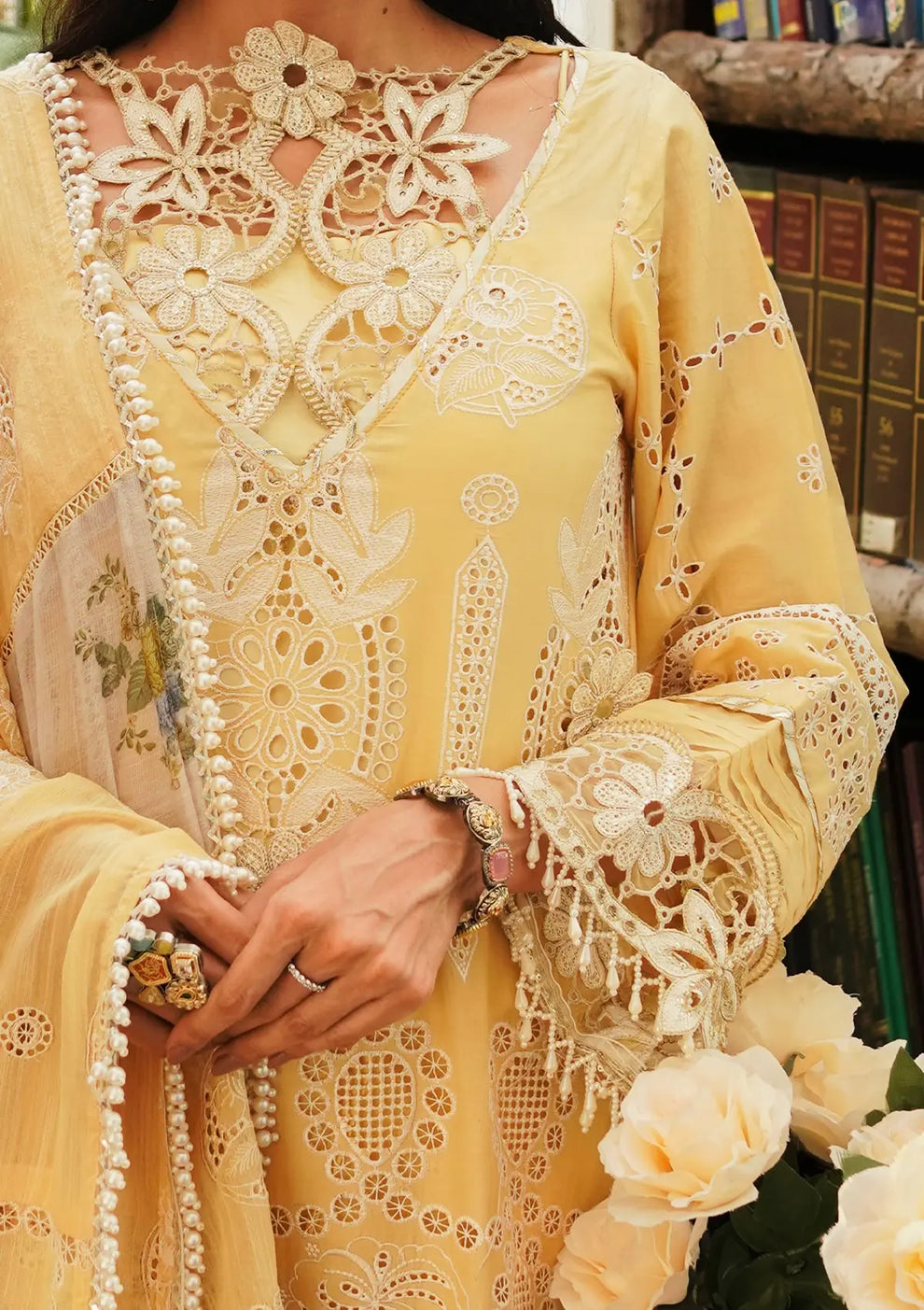 Kahf Premium | Luxury Lawn 24 | KLE-02 Sun Kissed - Official Kahf Premium stockist in UK - Sakeena London