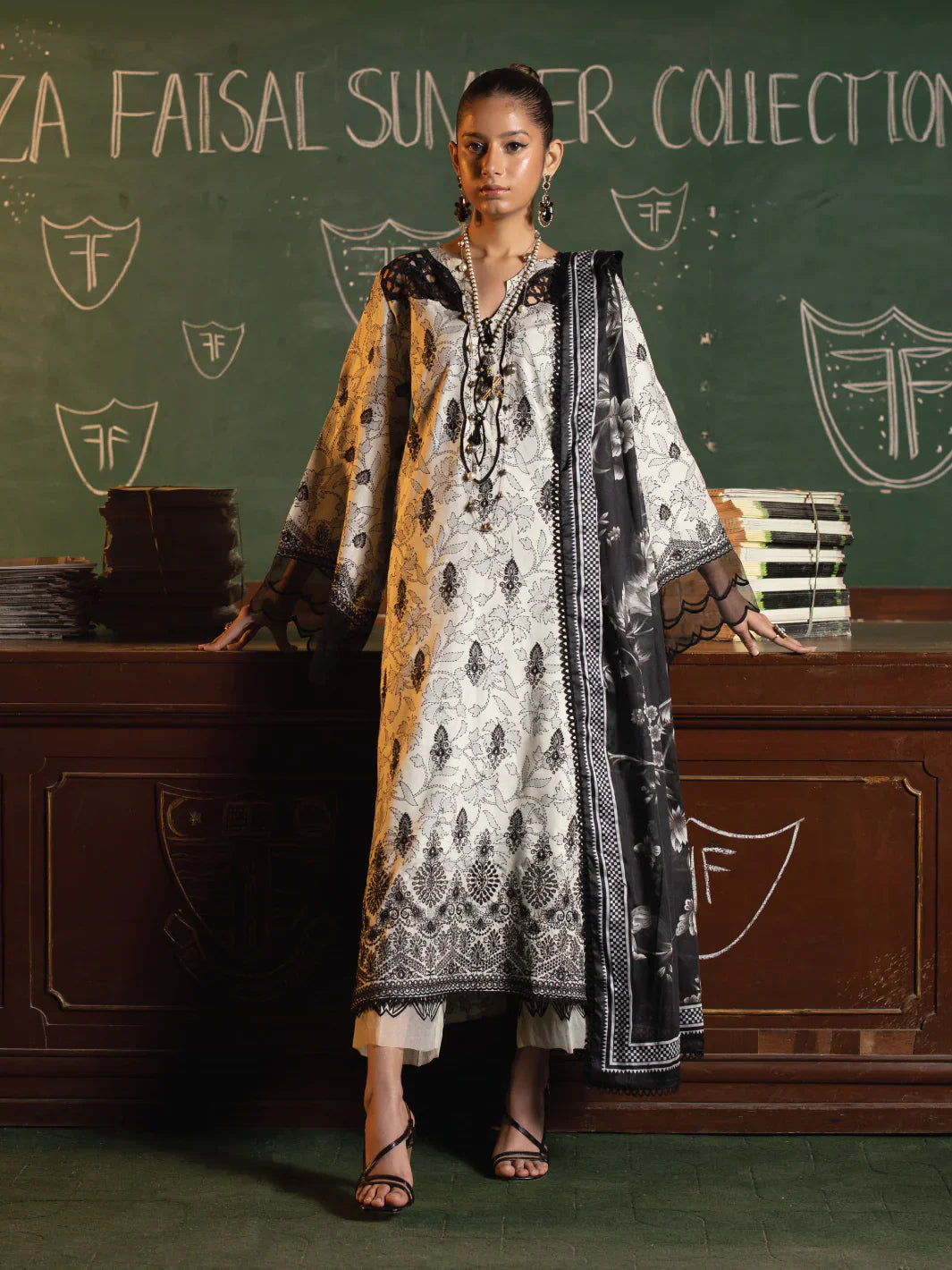 Faiza Faisal | Maya Luxury Lawn | Deniz - Official Faiza Faisal stockist in UK - Sakeena London