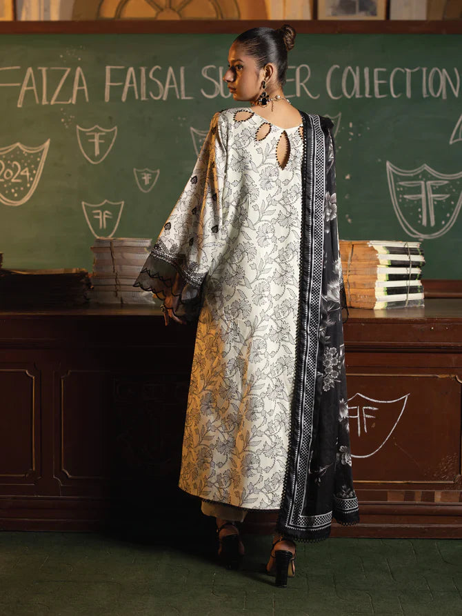 Faiza Faisal | Maya Luxury Lawn | Deniz - Official Faiza Faisal stockist in UK - Sakeena London