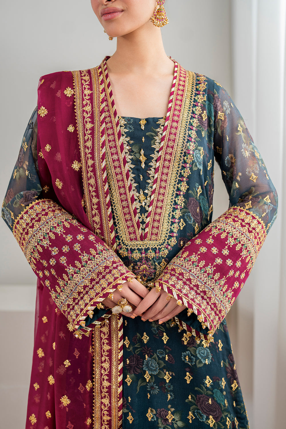 Baroque | Formals Collection | EMBROIDERED CHIFFON UF-689