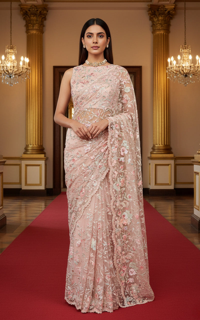Threads and Motifs | Formal Dresses 25 | Embroidered Saree - Official Threads and Motifs stockist in UK - Sakeena London
