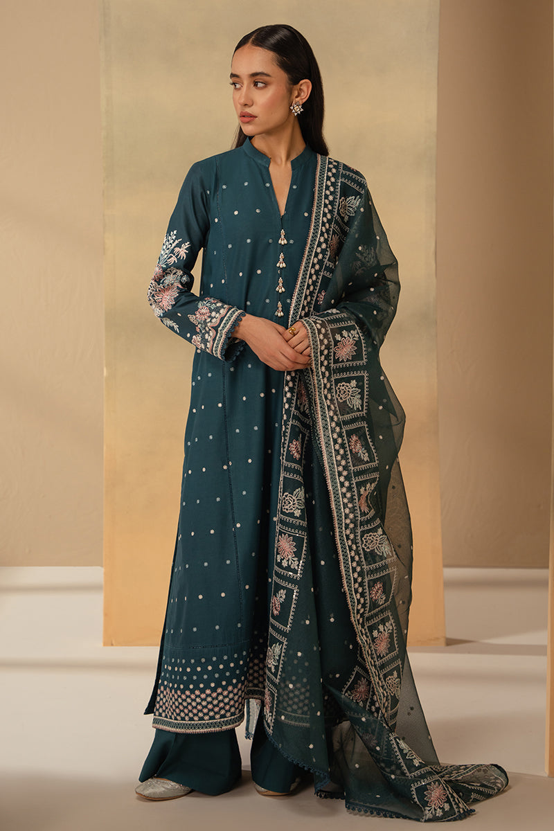 Cross Stitch | Mahiri Embroidered Lawn 24 | MIDNIGHT BLOOM - Official Cross Stitch stockist in UK - Sakeena London
