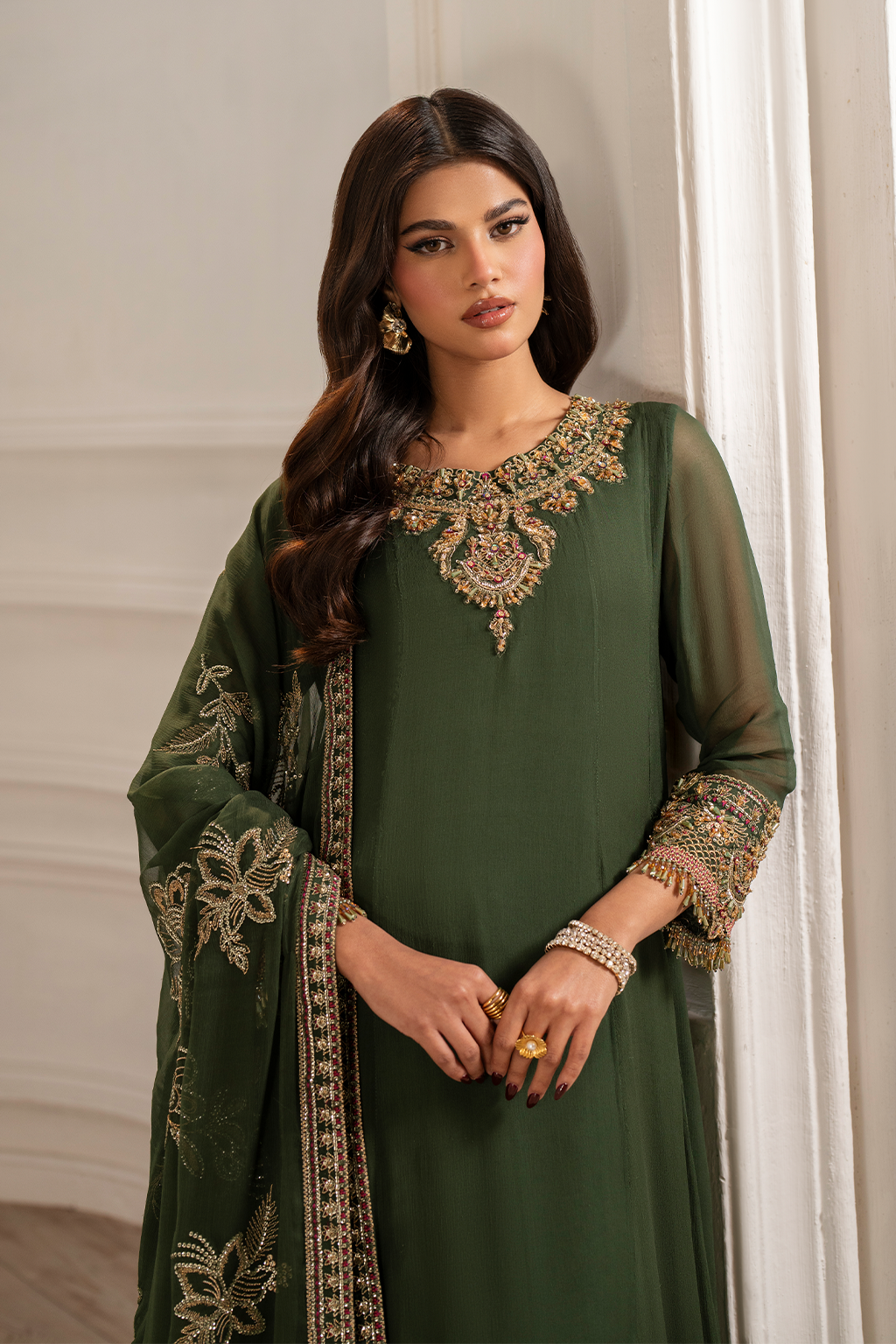 Iznik I Festive Formal I UE-416 Embroidered Chiffon - Official Iznik stockist in UK - Sakeena London