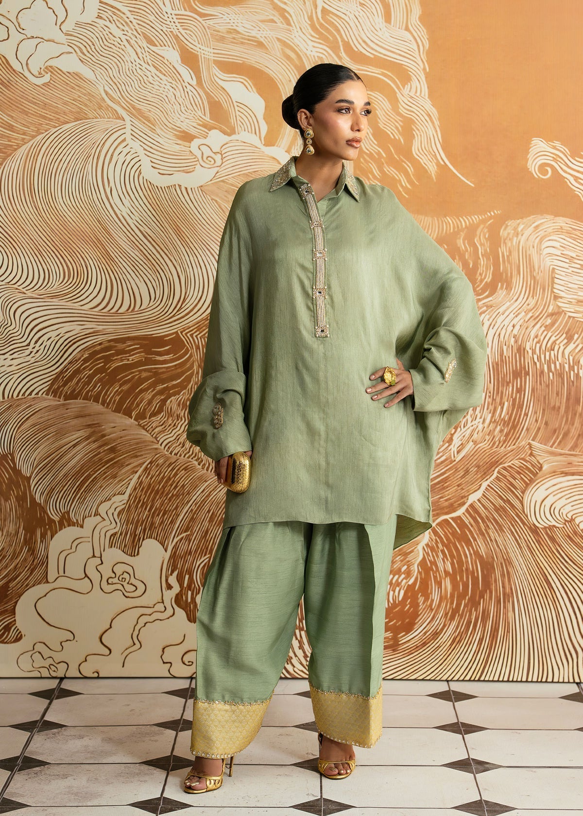 Mahgul | Whispers of Silk | Peridot Glow - Official Mahgul stockist in UK - Sakeena London