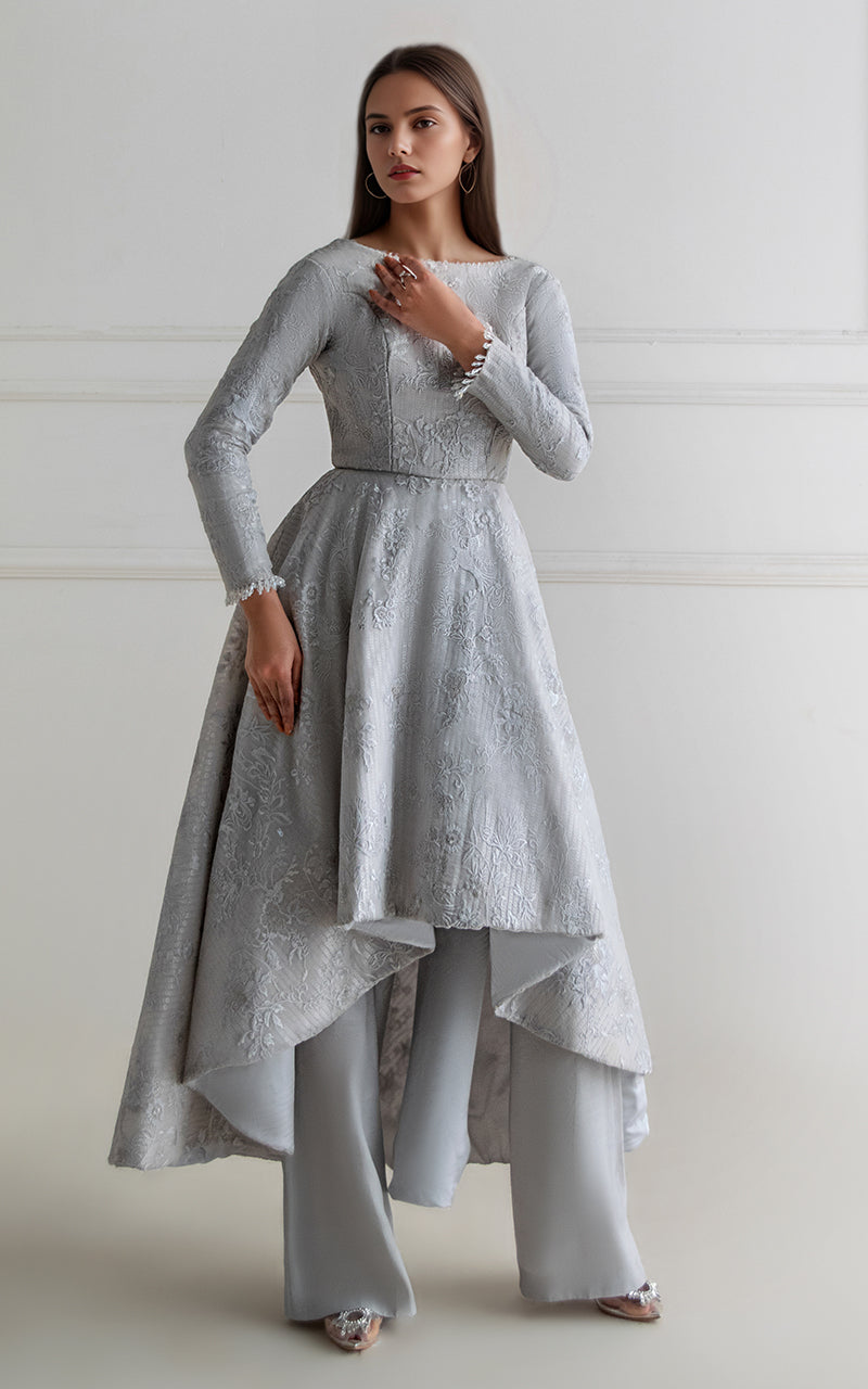Threads and Motifs | Formal Dresses 25 | Organza Embroidered Dress - Official Threads and Motifs stockist in UK - Sakeena London