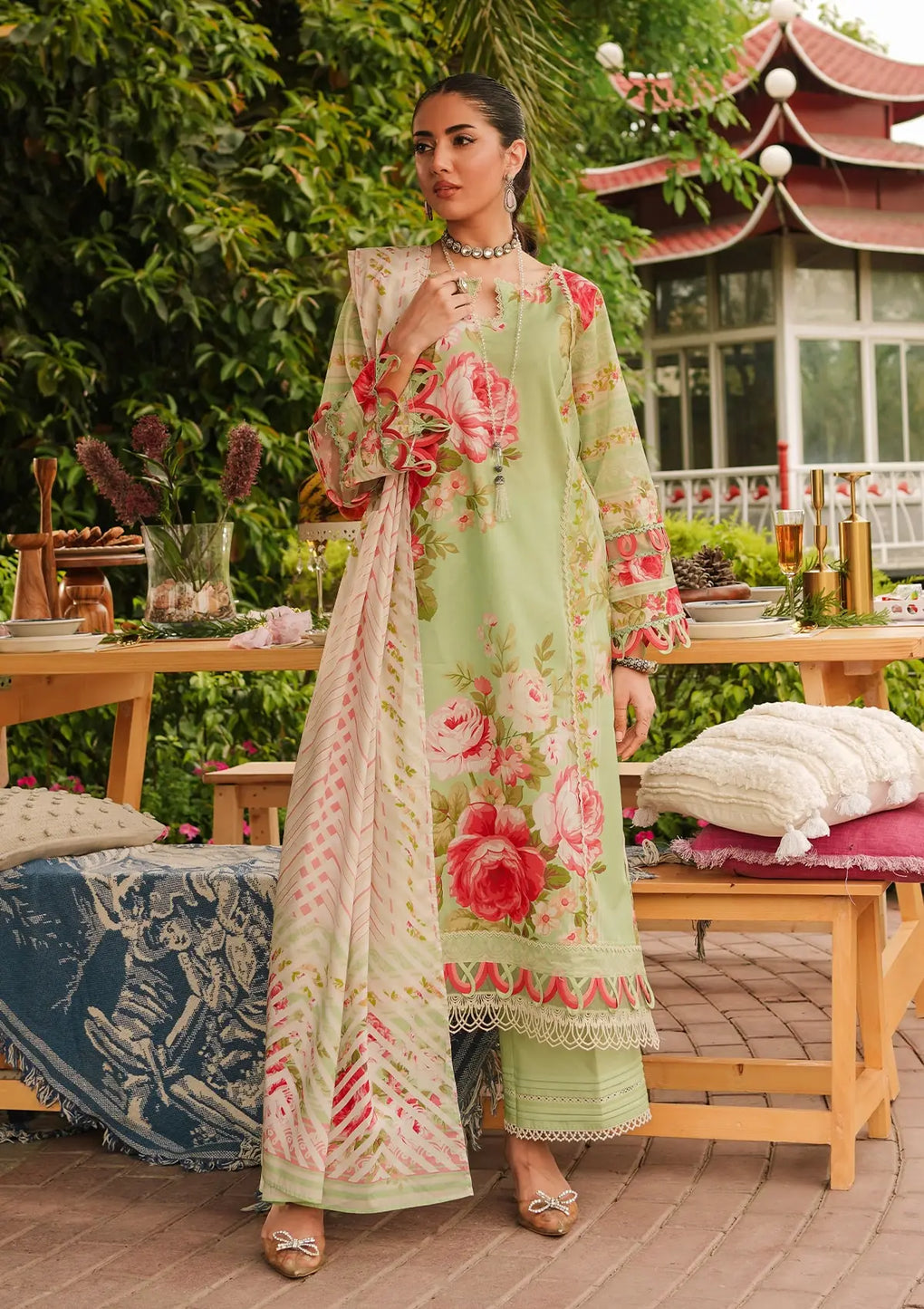 Elaf Premium | Printed Collection 24 | EEP-05A - Mint To Be - Official Elaf Premium stockist in UK - Sakeena London