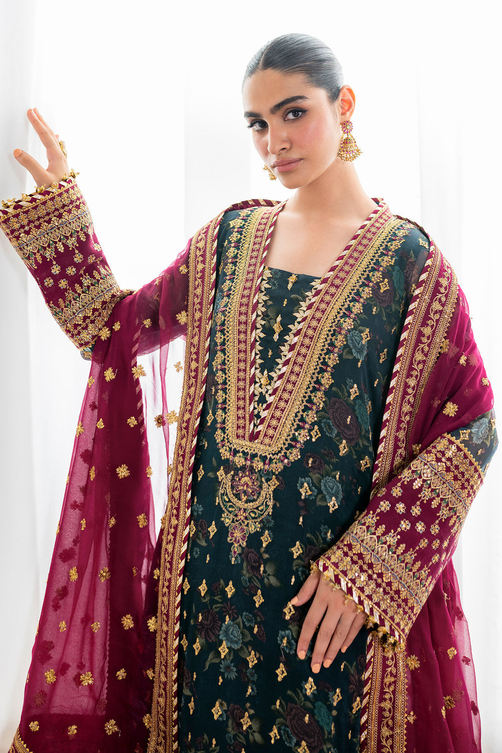 Baroque | Formals Collection | EMBROIDERED CHIFFON UF-689