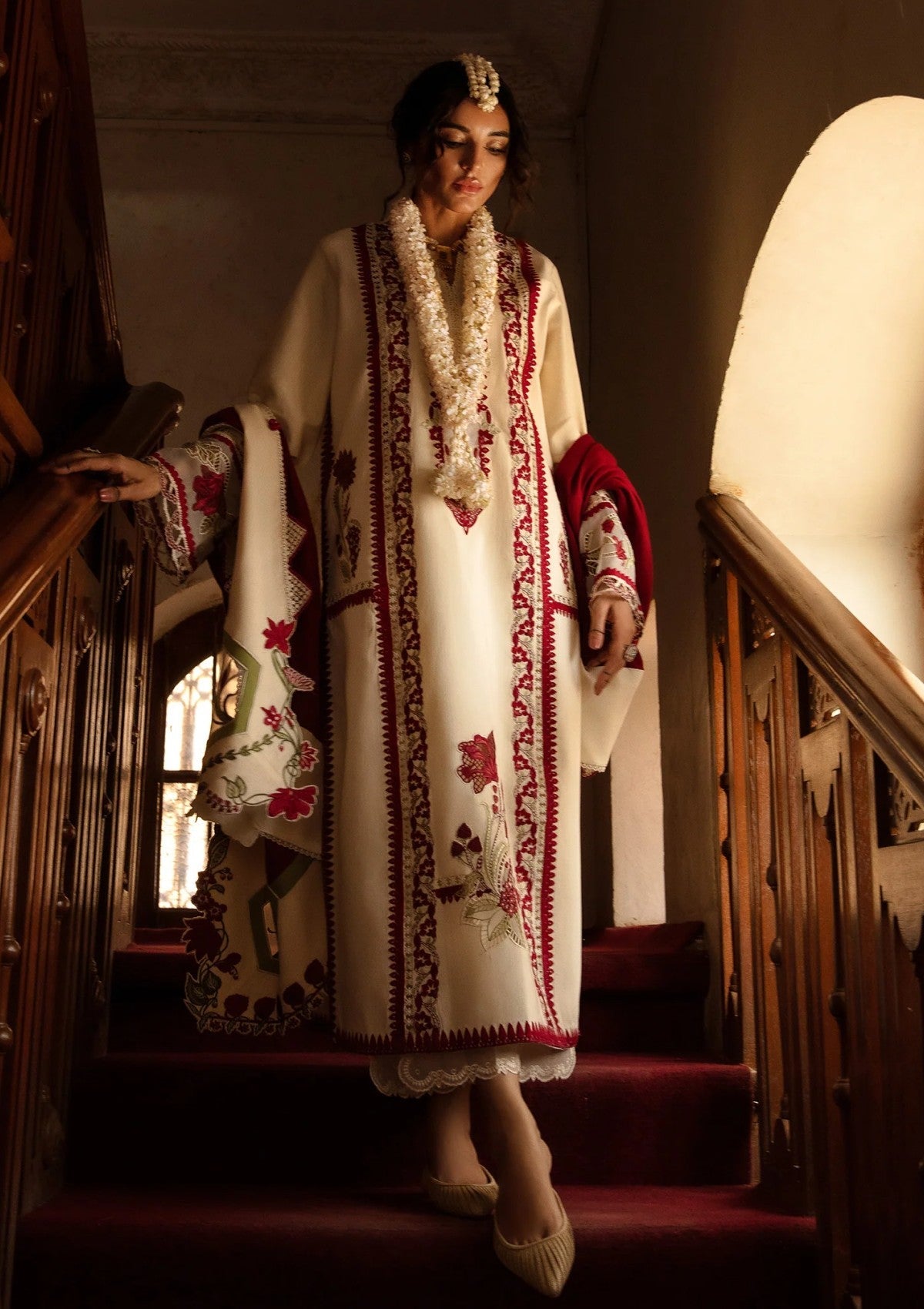 Winter Collection - Crimson - Aaleen - Winter Unstitched 24 - Musafir