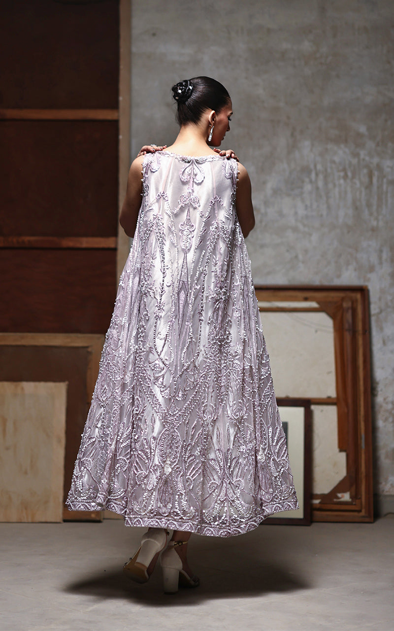Threads and Motifs | Formal Dresses 25 | Net Embroidered Dress - Official Threads and Motifs stockist in UK - Sakeena London