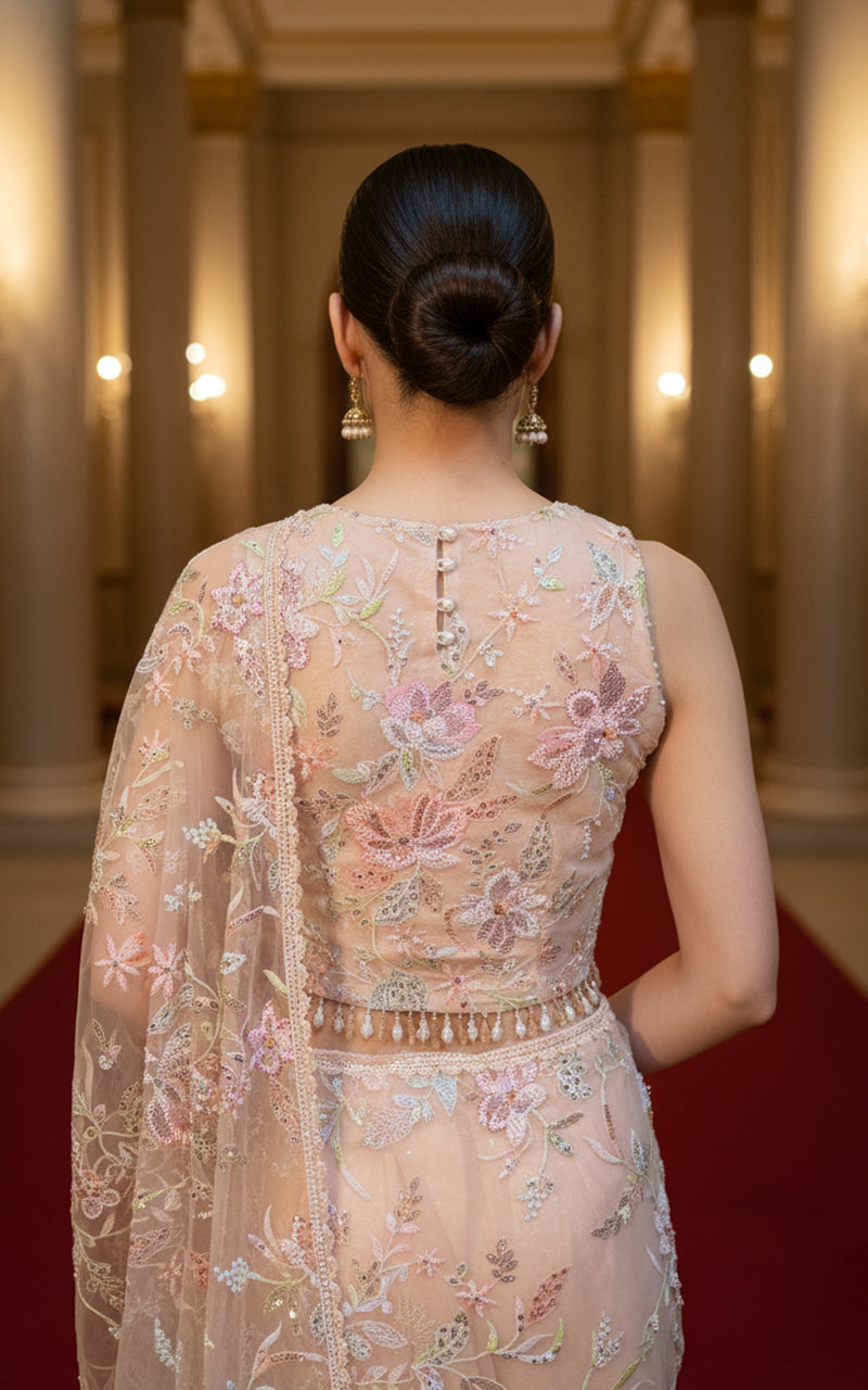 Threads and Motifs | Formal Dresses 25 | Embroidered Saree - Official Threads and Motifs stockist in UK - Sakeena London