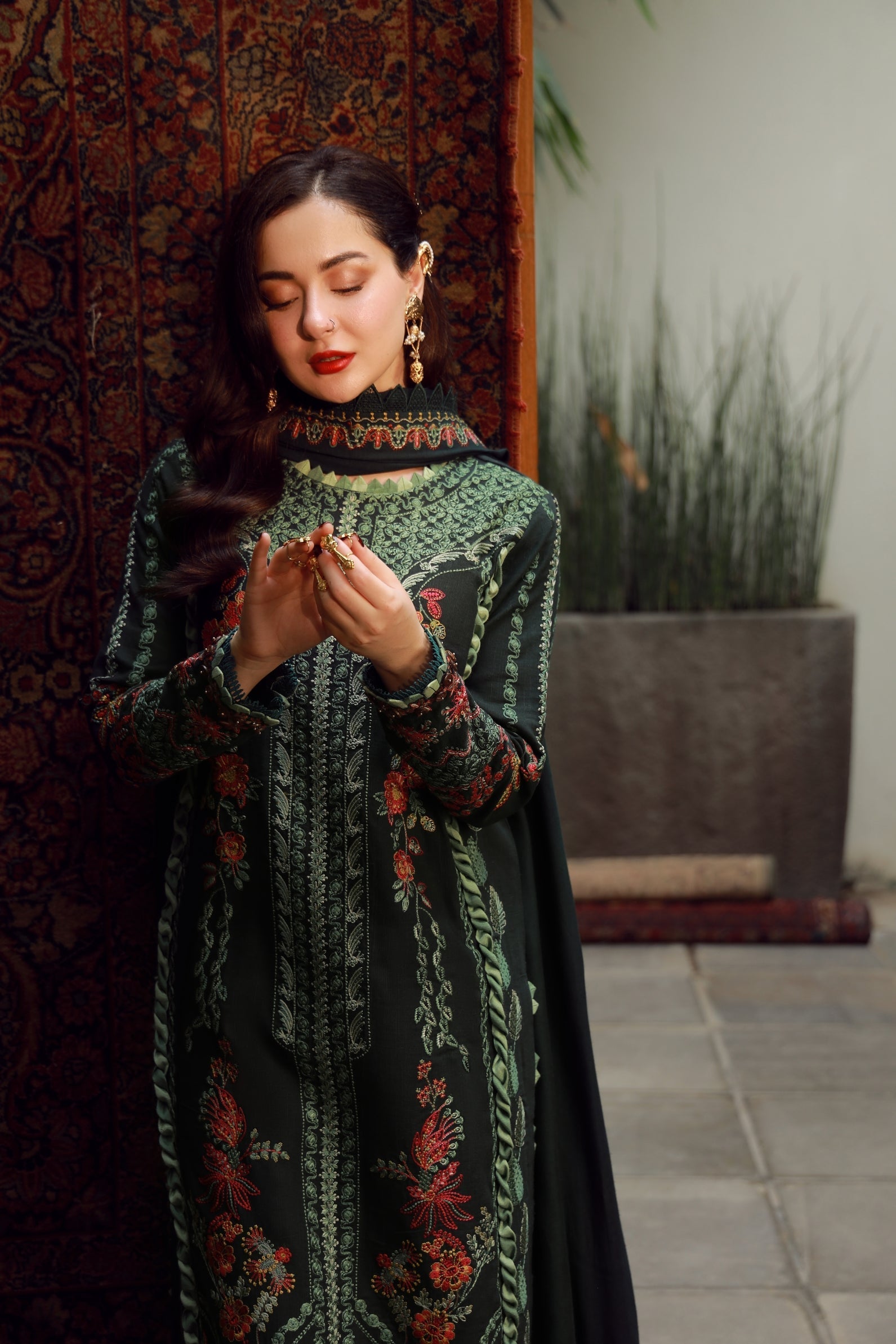 Maryam Hussain | Winter Shawl 25 | Almas - Official Maryam Hussain stockist in UK - Sakeena London