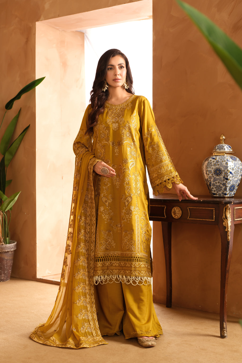 Johra | Shah Jahan Embroidered Viscose | JH-263-SJ - Official Johra stockist in UK - Sakeena London
