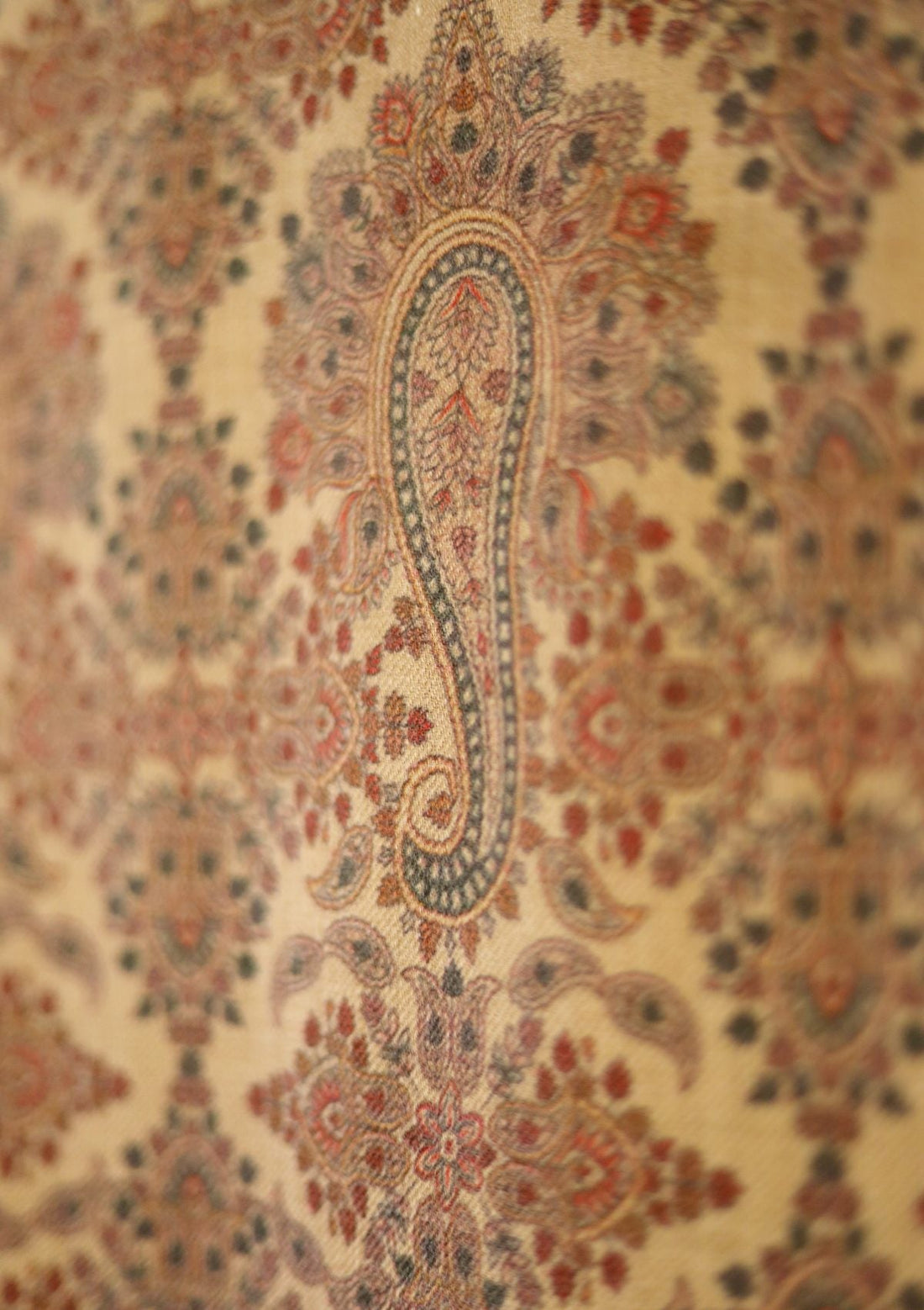 Digital Printed Wool Shawl D - 16 - Brown