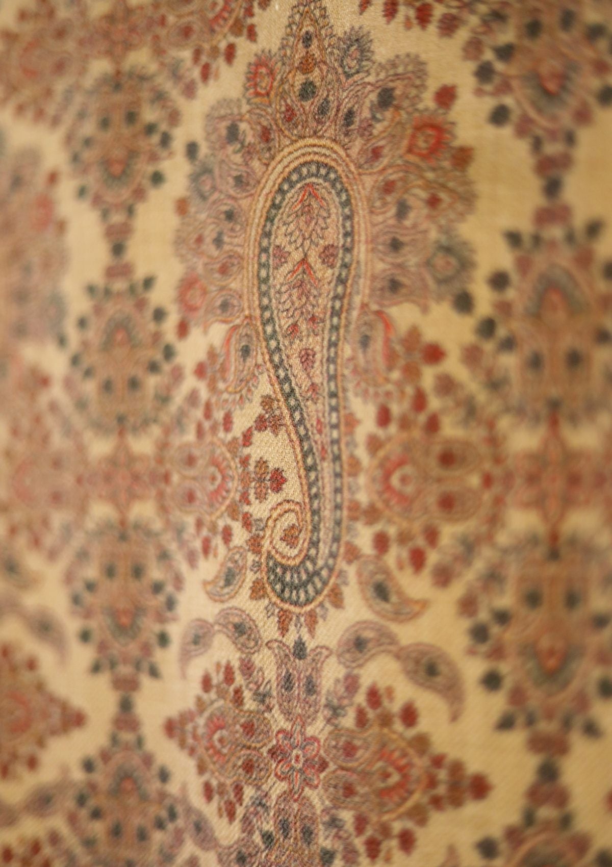 Digital Printed Wool Shawl D - 16 - Brown