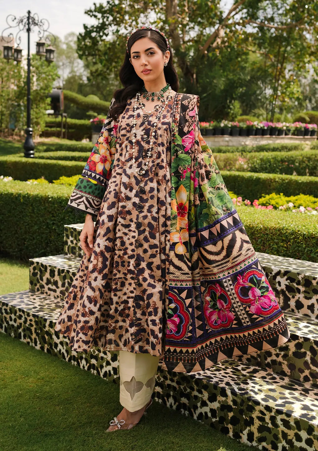 Elaf Premium | Printed Collection 24 | EEP-06A - Menagerie - Official Elaf Premium stockist in UK - Sakeena London