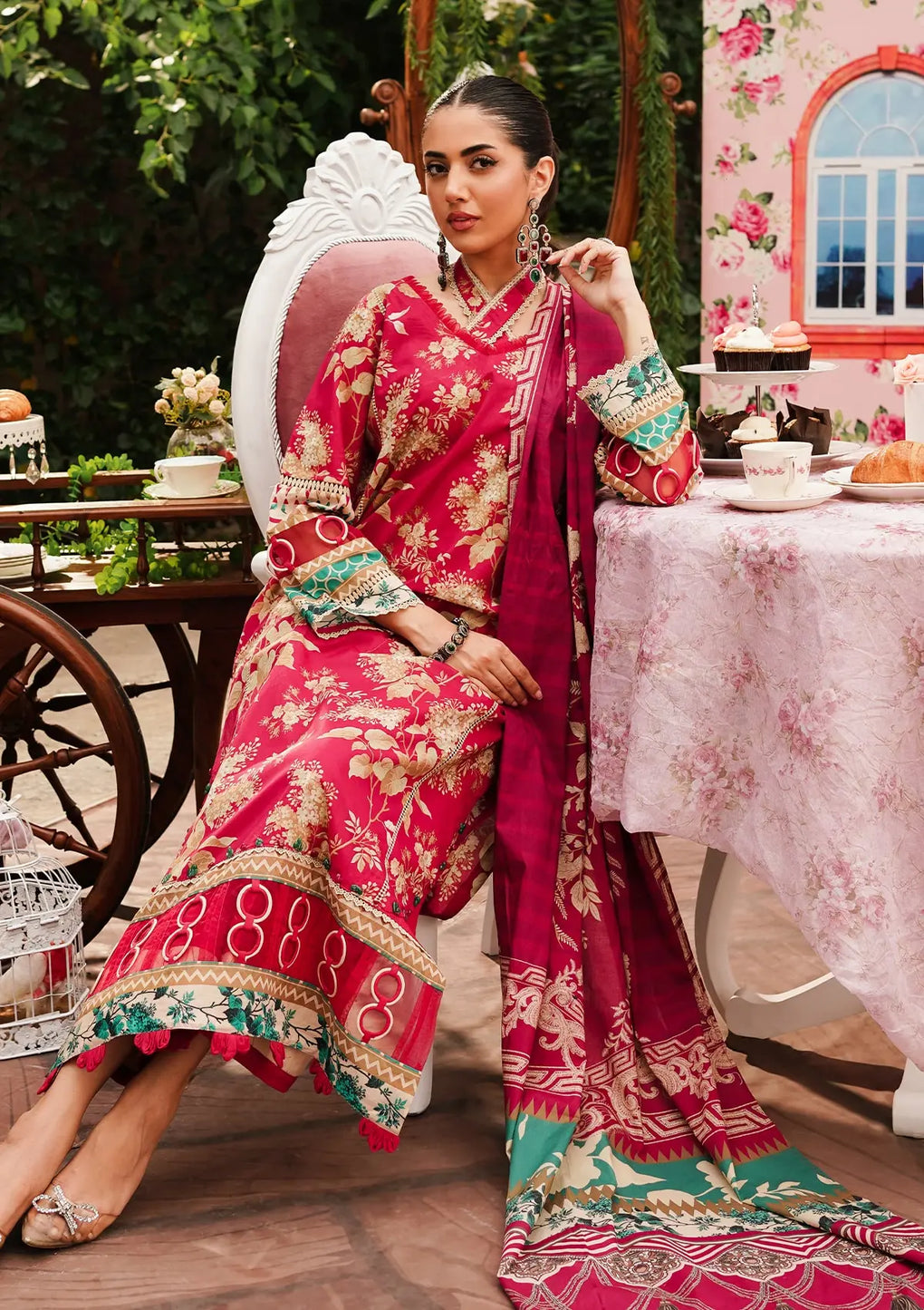 Elaf Premium | Printed Collection 24 | EEP-04A - Flores de Amor - Official Elaf Premium stockist in UK - Sakeena London