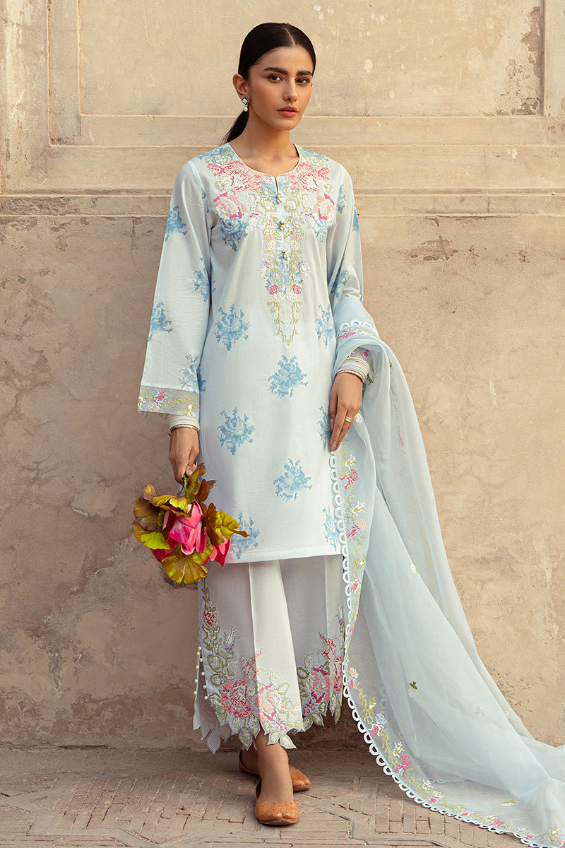 Cross Stitch | Premium Lawn 24 | DAWN MIST - Official Cross Stitch stockist in UK - Sakeena London