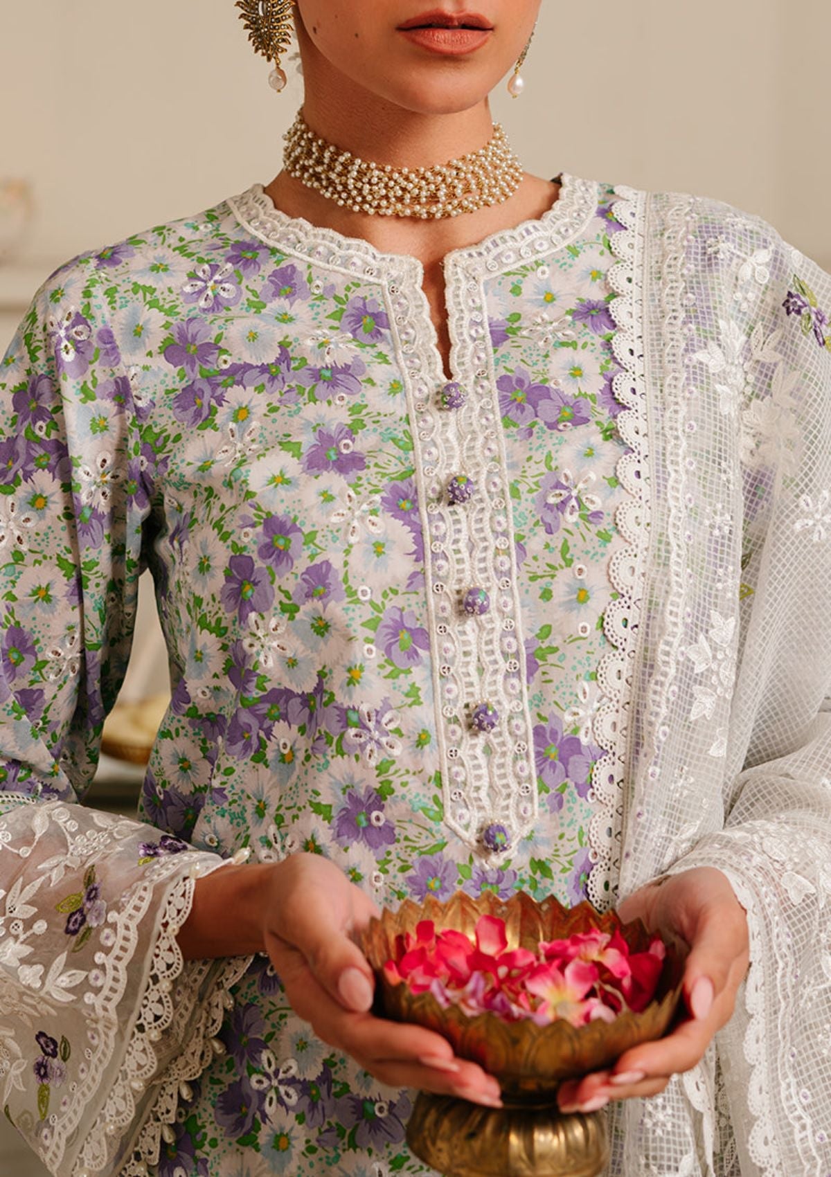 Lawn Collection - Cross Stitch - EidÃÂÃÂ LawnÃÂÃÂ - CEL24#08 - LAVENDER STRETCH