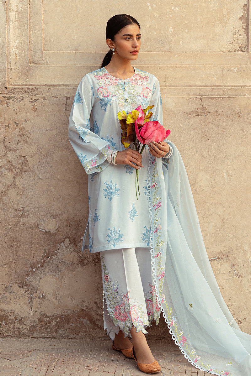 Cross Stitch | Premium Lawn 24 | DAWN MIST - Official Cross Stitch stockist in UK - Sakeena London