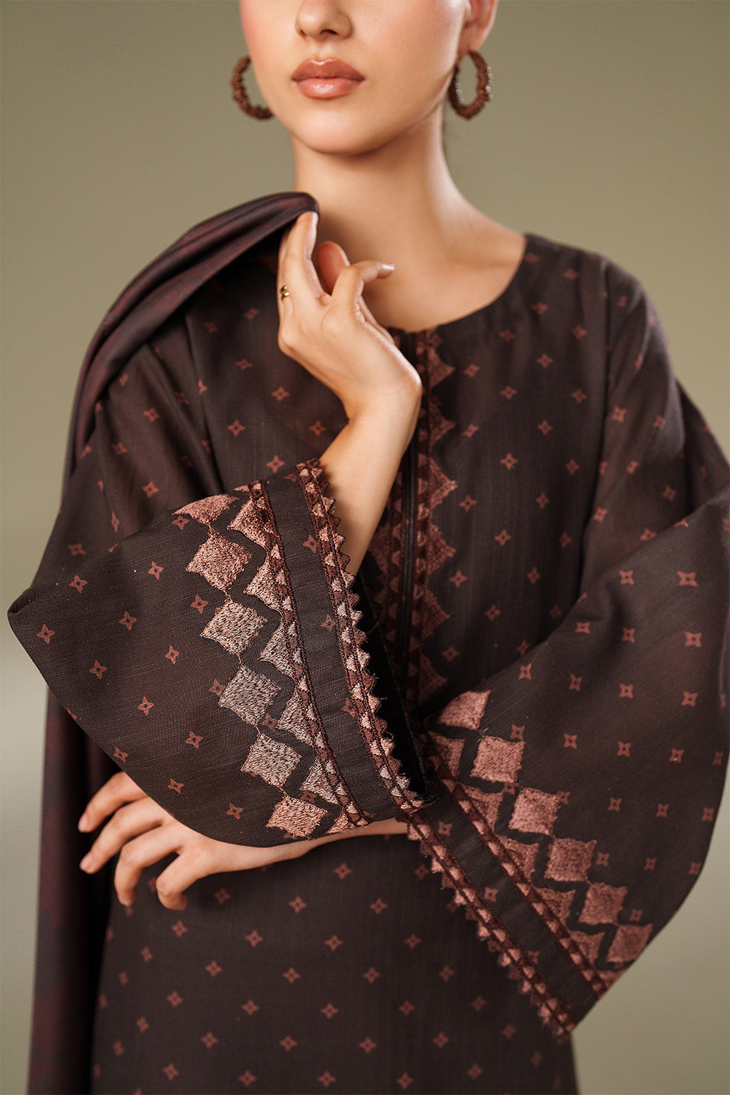 Iznik | Winter Chapter 25 | UE-559 Printed Khaddar - Official Iznik stockist in UK - Sakeena London