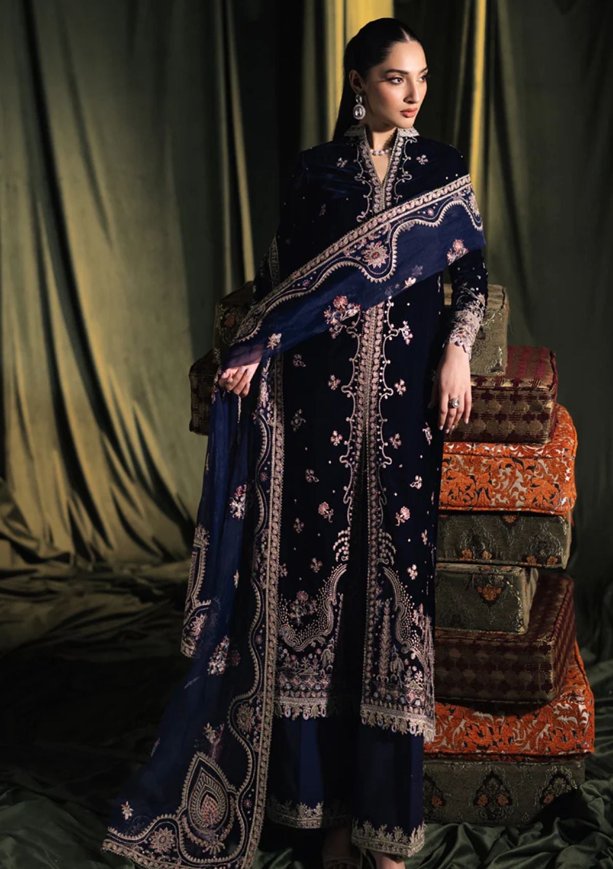 Winter Collection - Qalamkar - Velvet Edit - QV24#05 - DALIA