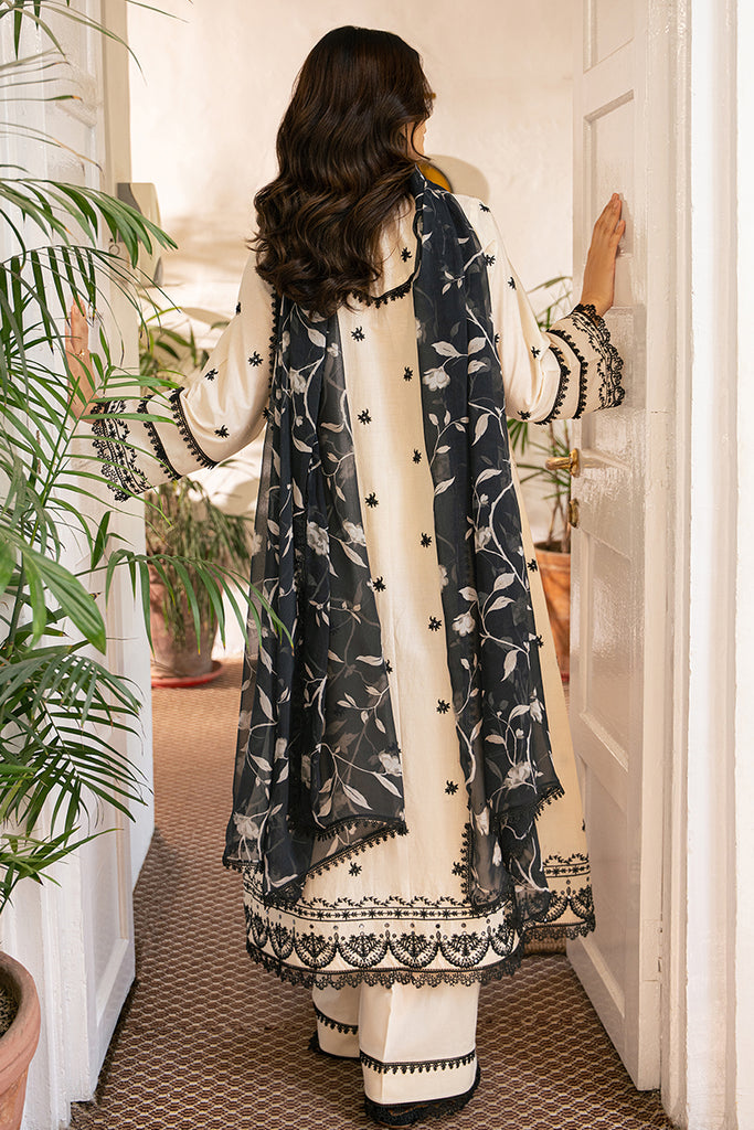 Cross Stitch | Mahiri Embroidered Lawn 24 | IVORY NOIR - Official Cross Stitch stockist in UK - Sakeena London