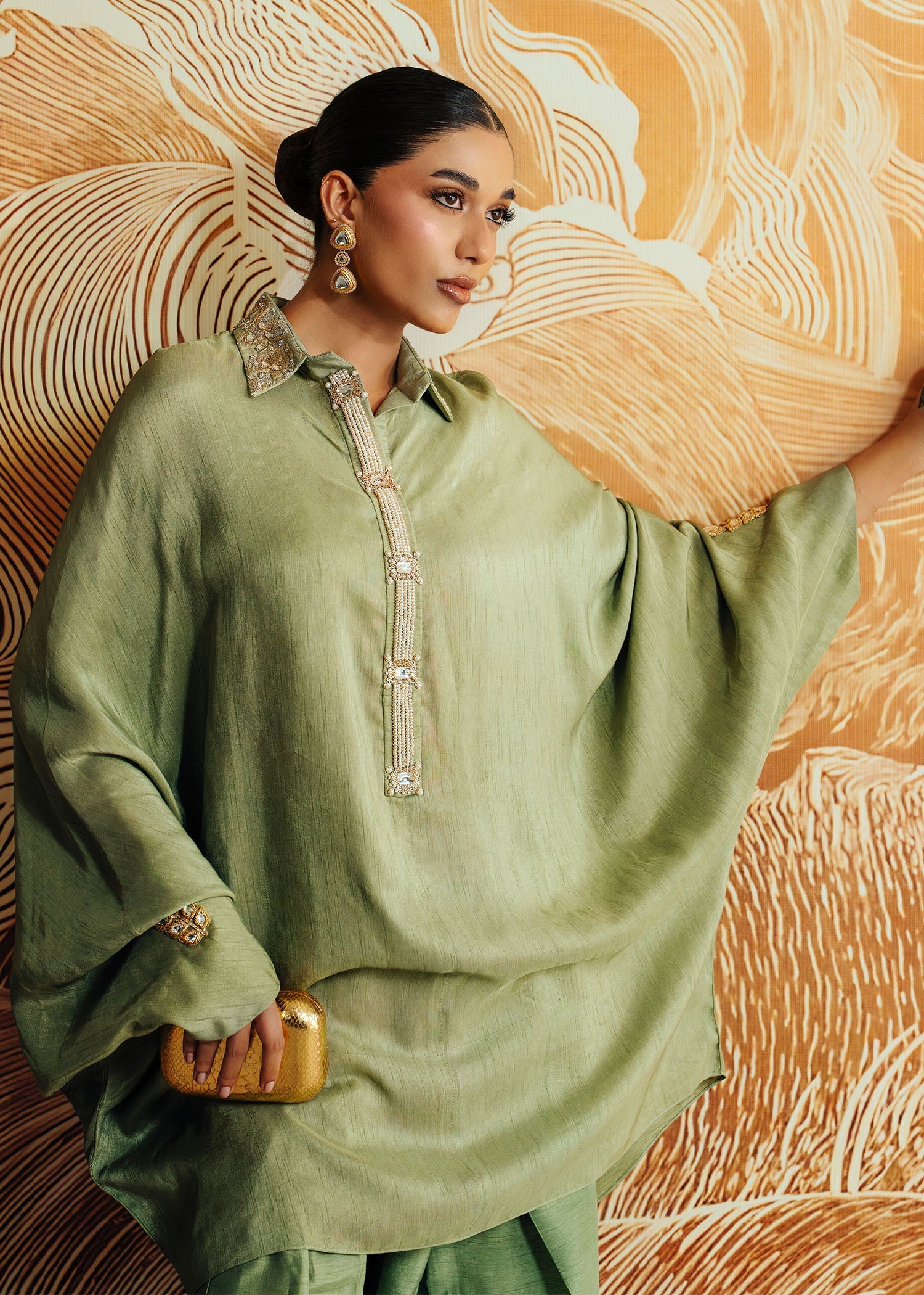 Mahgul | Whispers of Silk | Peridot Glow - Official Mahgul stockist in UK - Sakeena London
