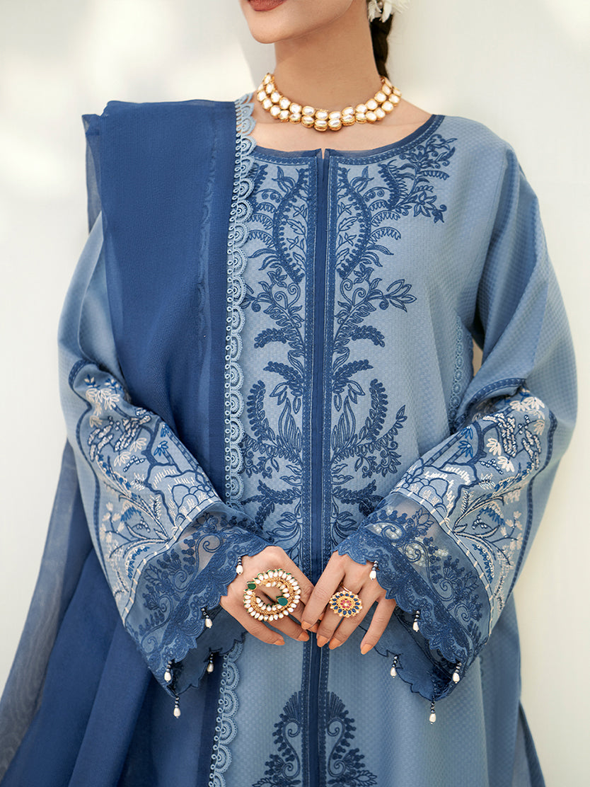 Fozia Khalid | Eid Edit 24 | Aquamarine - Official Fozia Khalid stockist in UK - Sakeena London