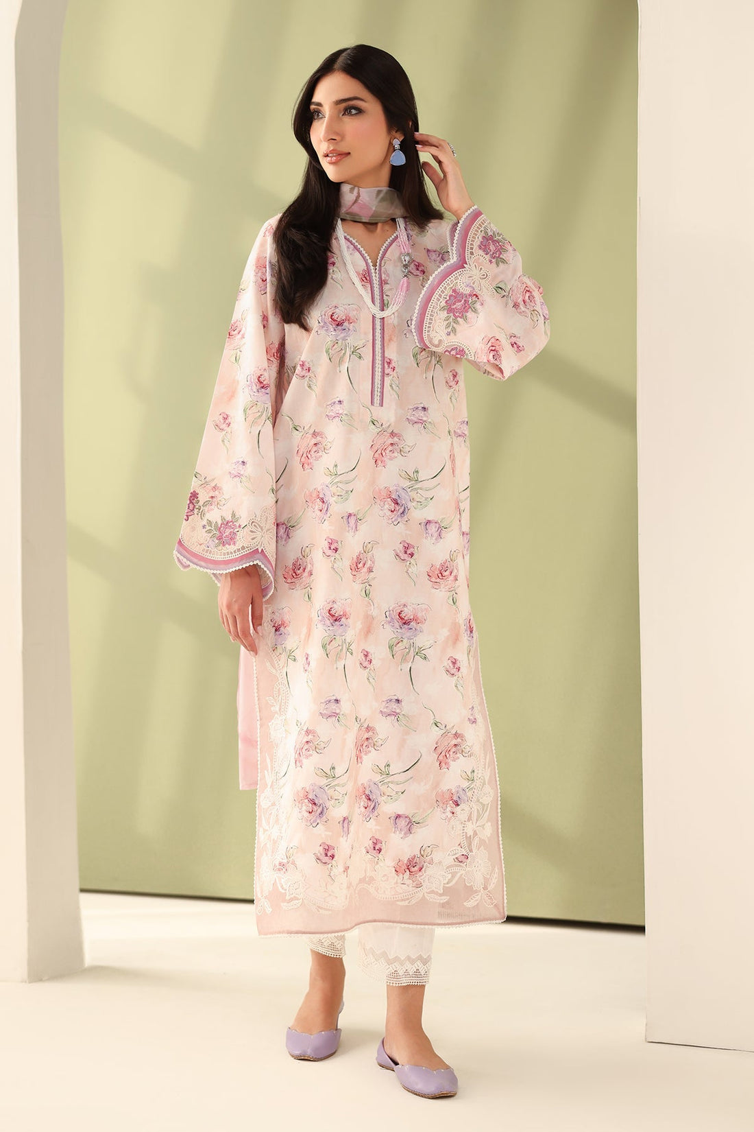 Baroque | Eid Printique | EMBROIDERED PRINTED LAWN UF-4177 - Official Baroque stockist in UK - Sakeena London