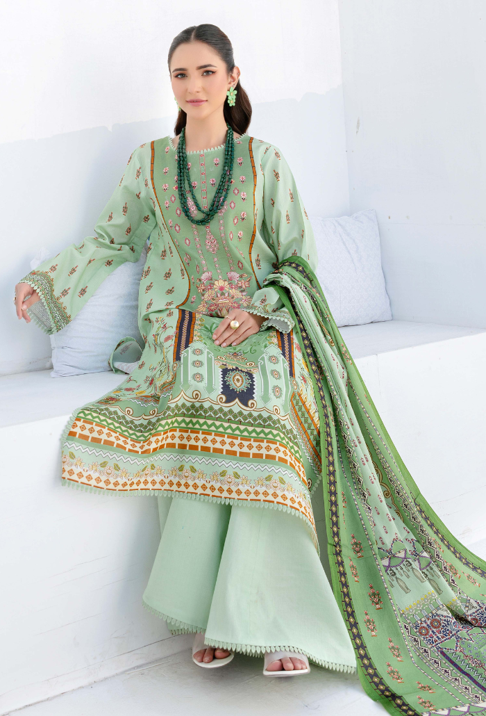 Humdum | Saira Bano Lawn 24 | D02 - Official HumDum stockist in UK - Sakeena London