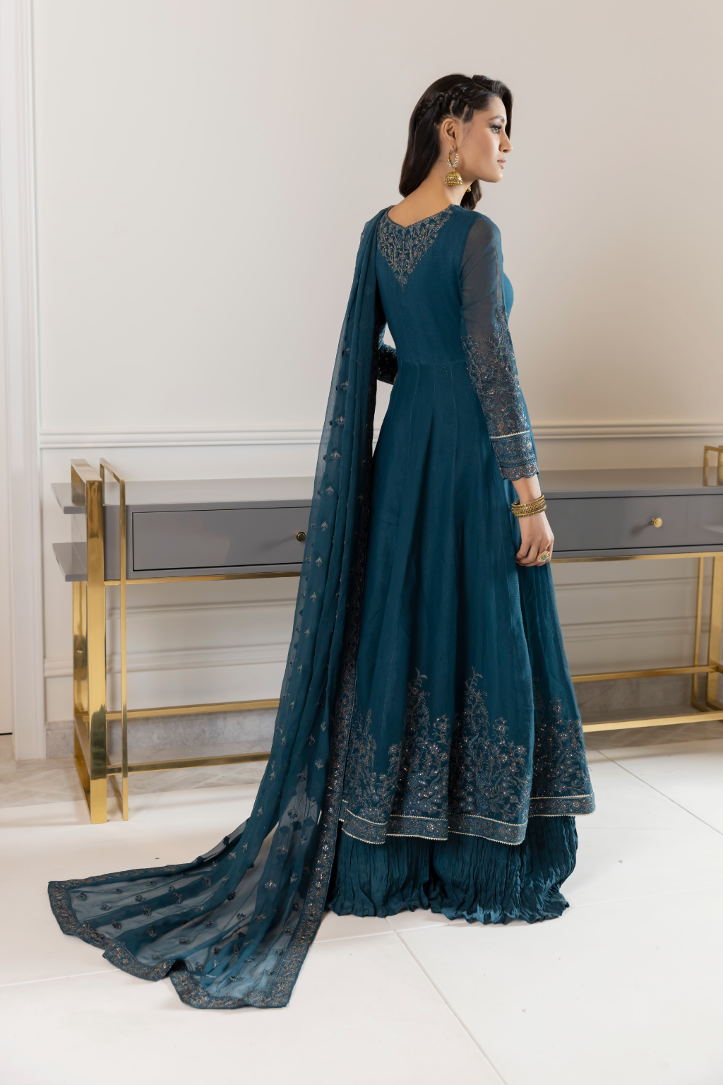 Iznik | Ready to Wear | IP-169 - BLUE DELPHINIUM - Official Iznik stockist in UK - Sakeena London