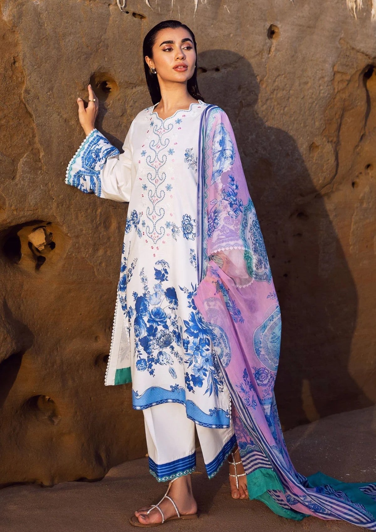 Lawn - Sadaf Fawad Khan - Everyday - Blue Pottery