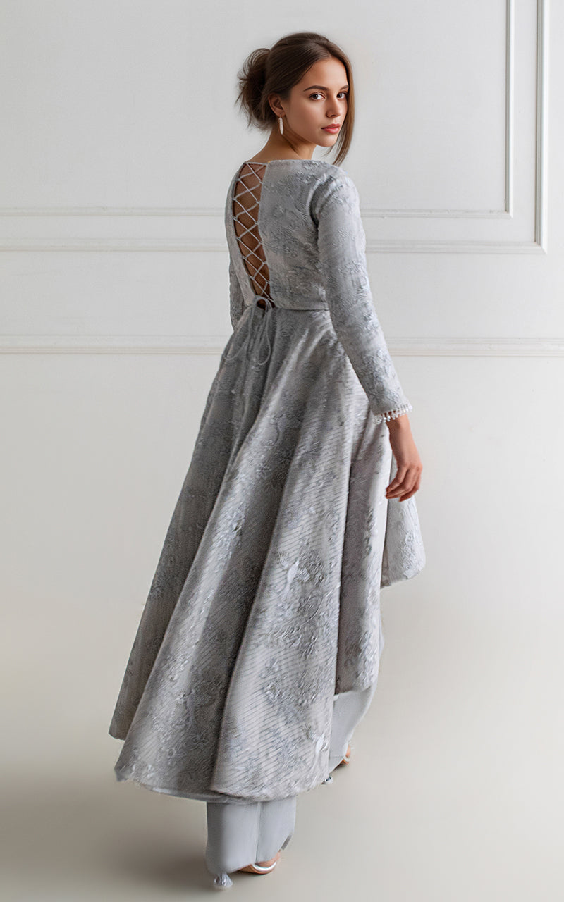 Threads and Motifs | Formal Dresses 25 | Organza Embroidered Dress - Official Threads and Motifs stockist in UK - Sakeena London