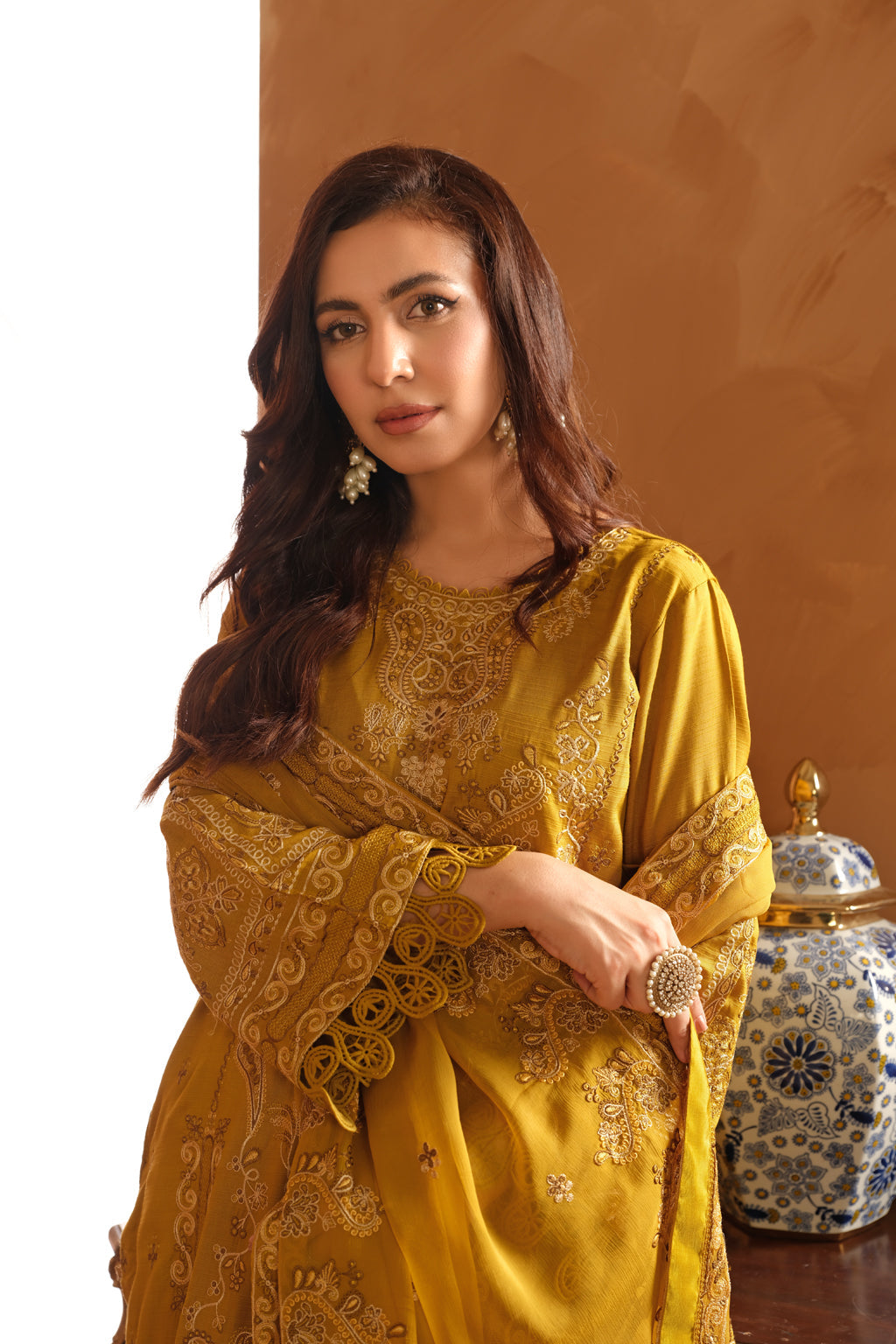 Johra | Shah Jahan Embroidered Viscose | JH-263-SJ - Official Johra stockist in UK - Sakeena London